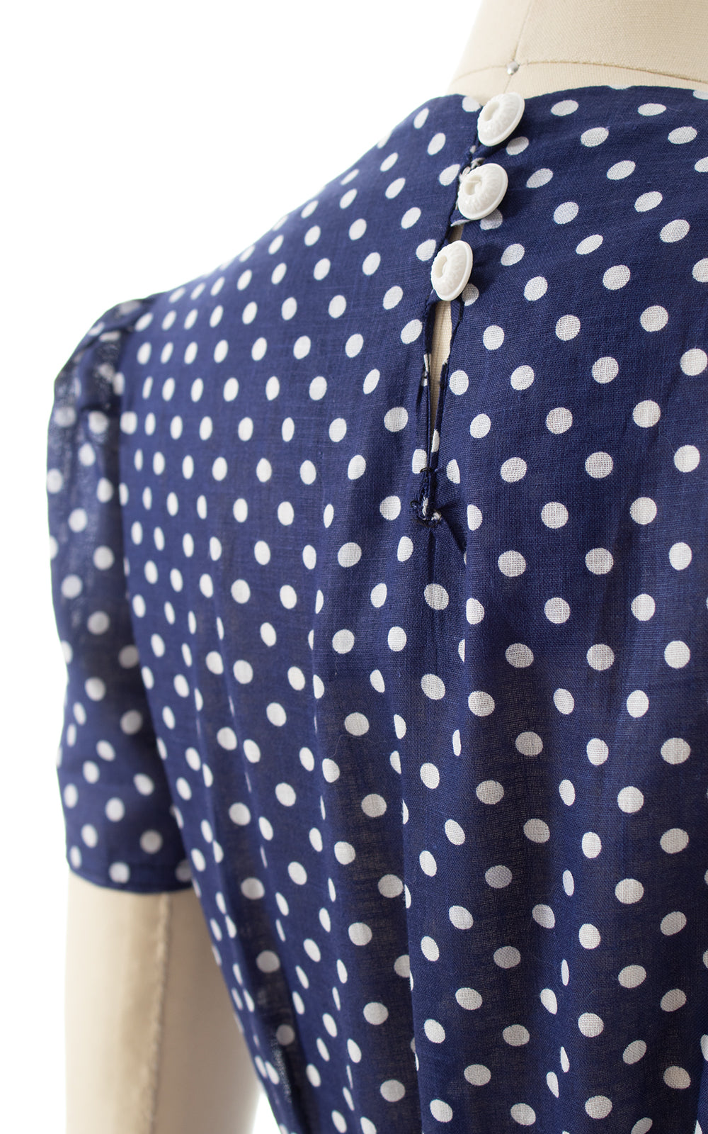 1930s Polka Dot Cotton Dress | small
