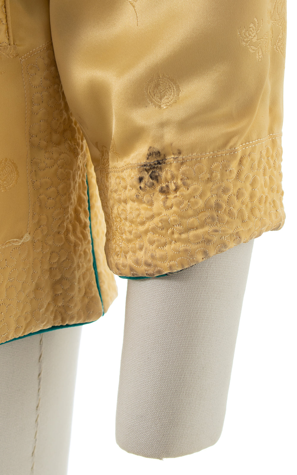 1960s Reversible Asian Floral Satin Jacquard Jacket | small