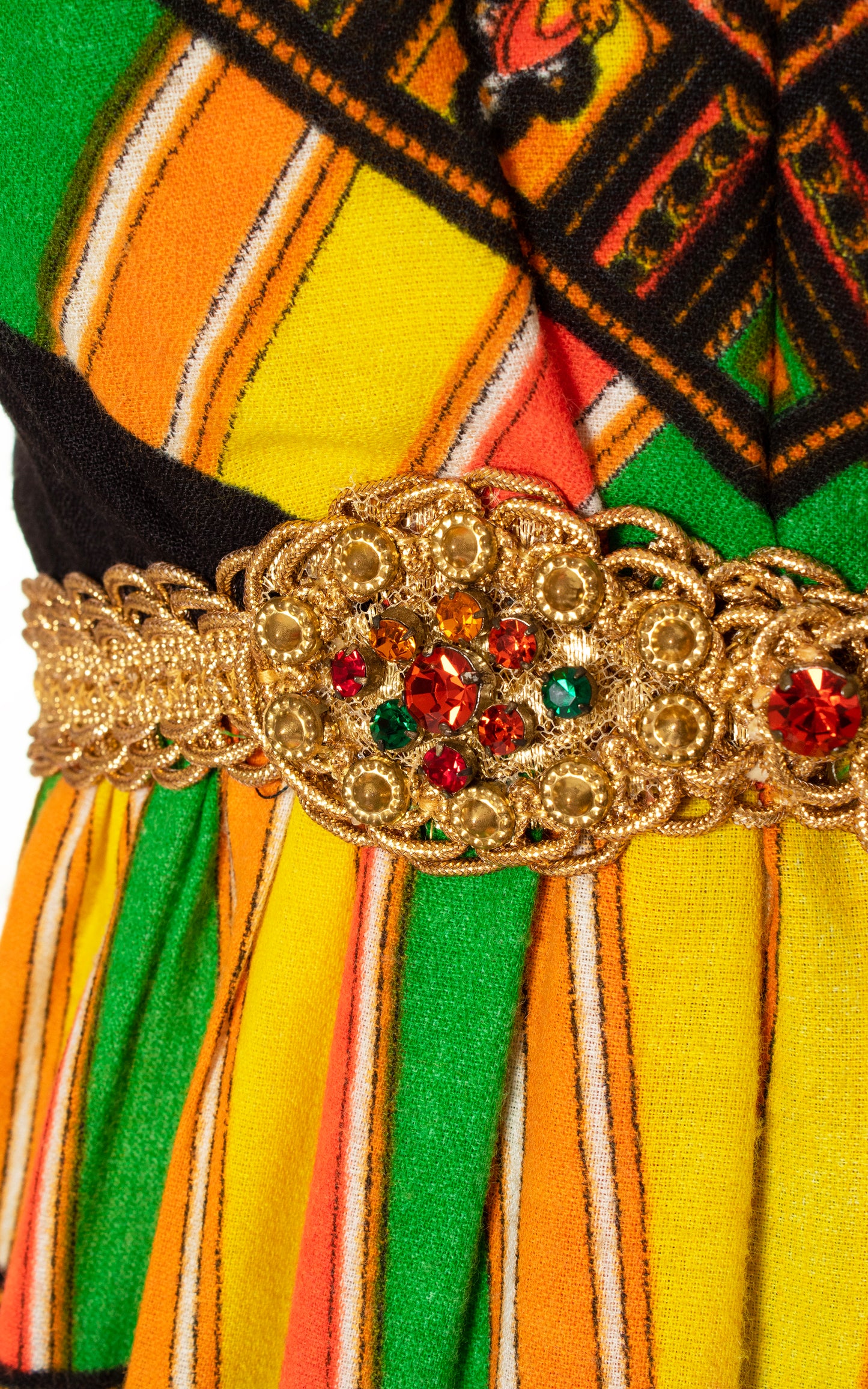 1970s Rhinestone Trimmed Palazzo Jumpsuit | x-small/small