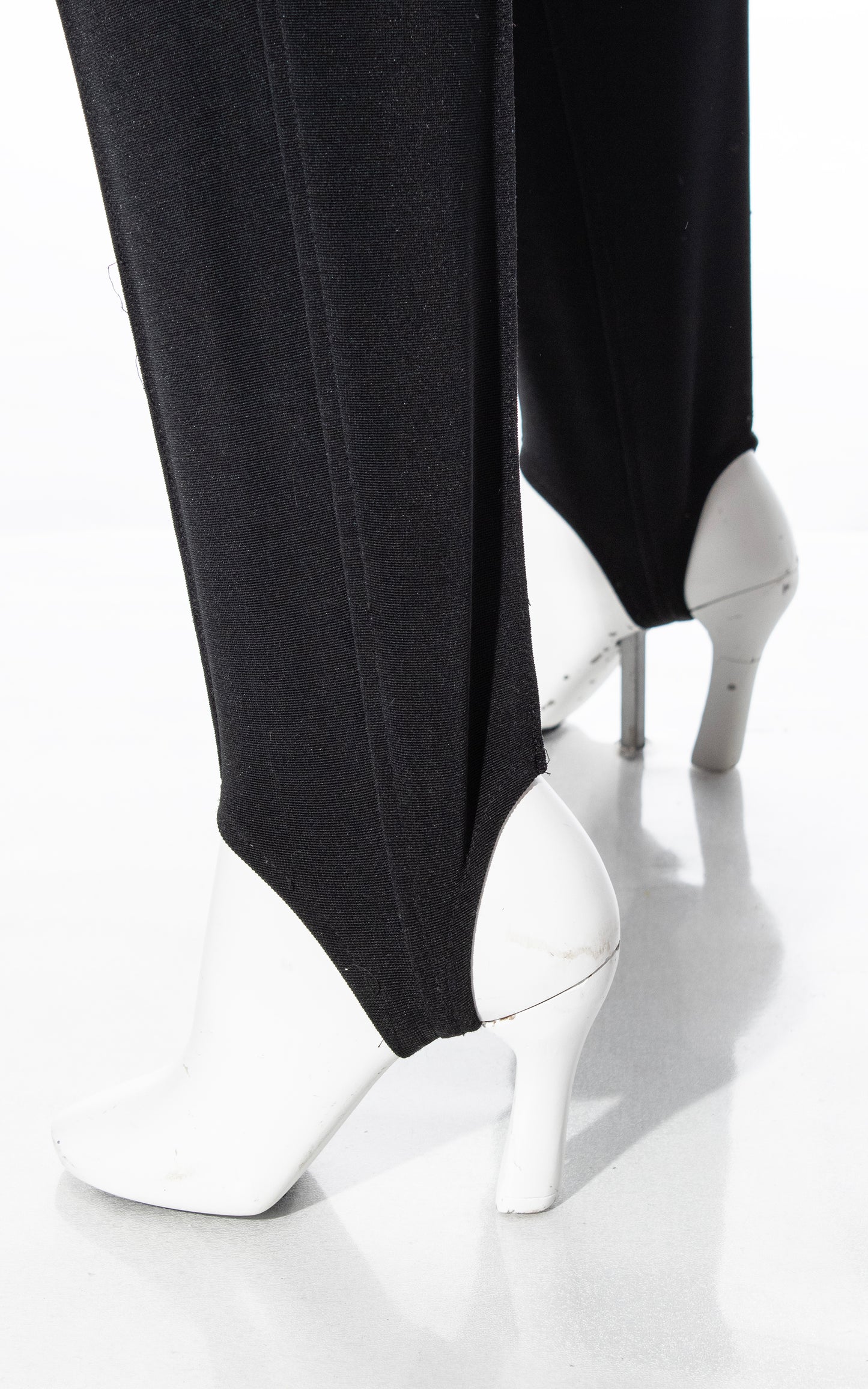 Vintage 80s 1980s Rhinestone Studded Black Catsuit Jumpsuit Stirrups Stretchy BirthdayLifeVintage