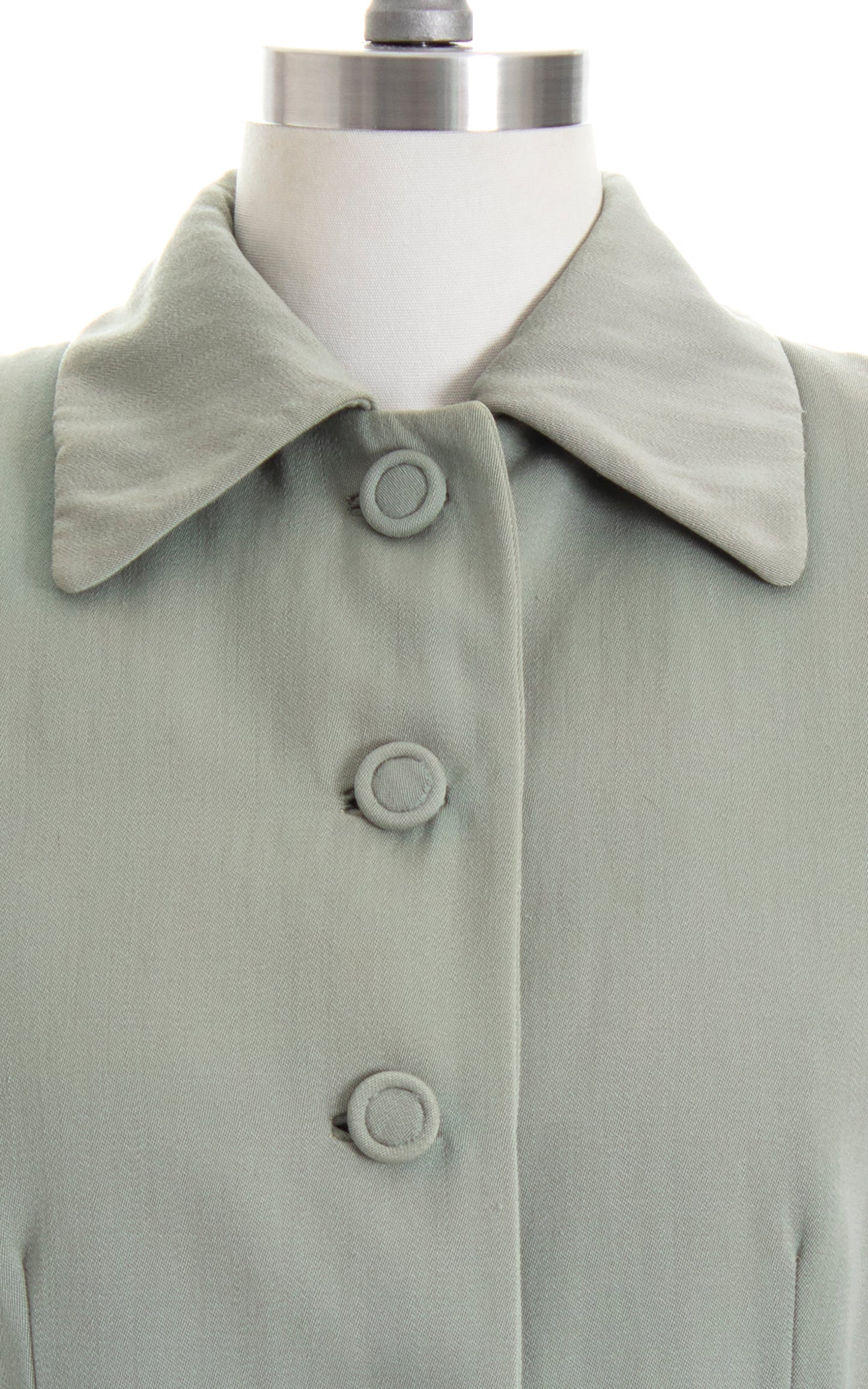 Vintage 40s 1940s Mint Green Blue Wool Gabardine Skirt Blazer Jacket Suit Birthday Life Vintage
