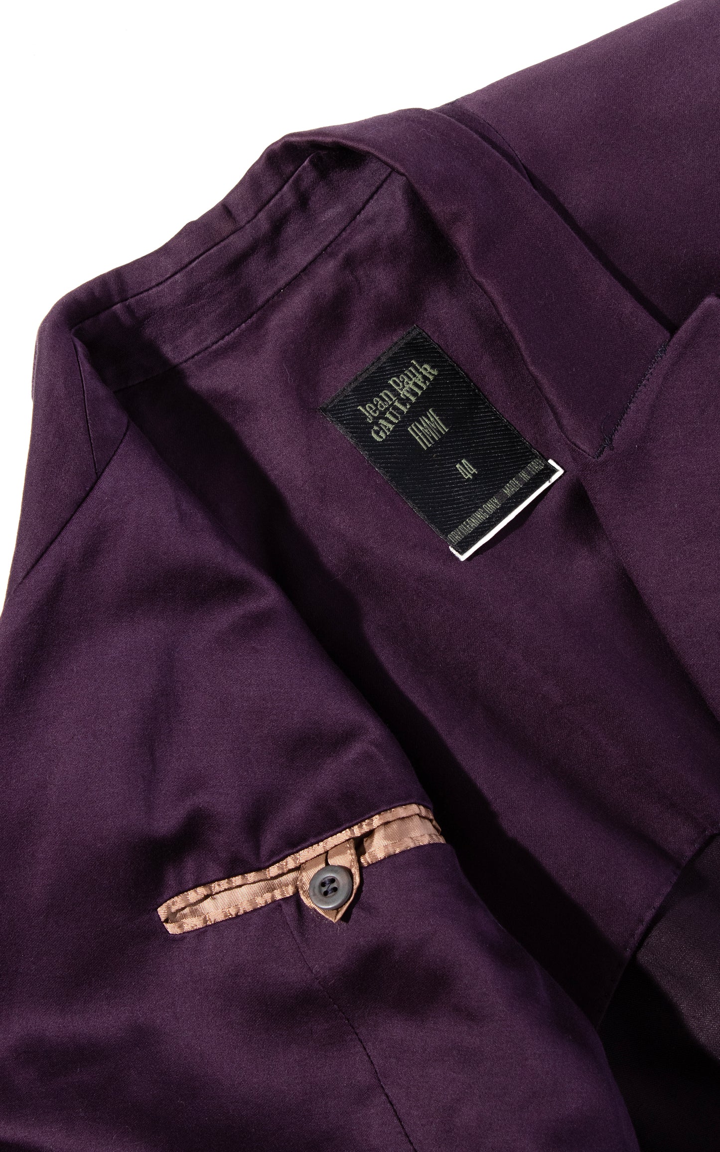 Vintage 90s 1990s JEAN PAUL GAULTIER Femme Purple Blazer Pant Suit BirthdayLifeVintage