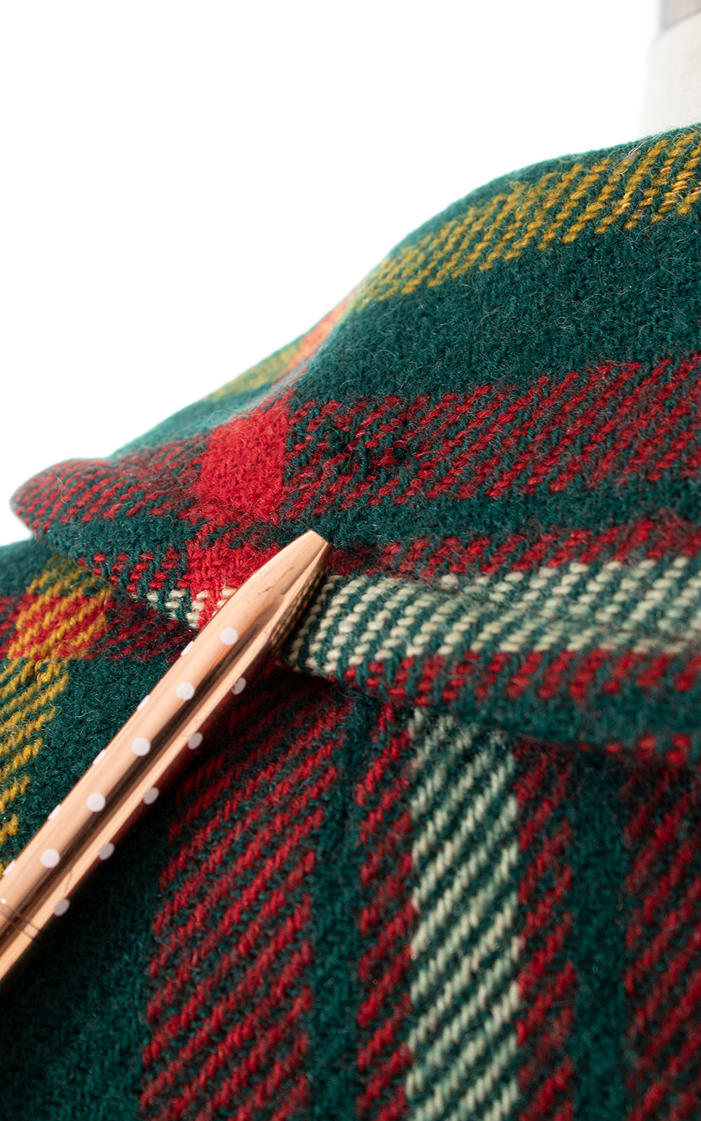 1960s Fringe Plaid Wool Jacket | medium