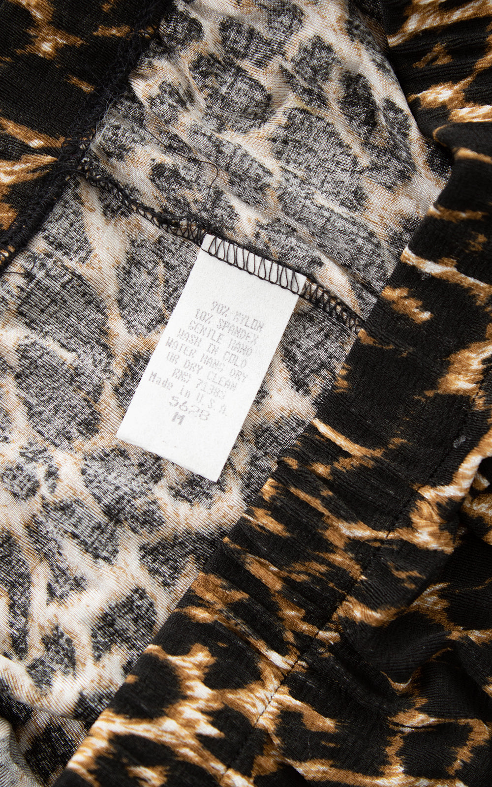 1990s Leopard Print Midi Dress BirthdayLifeVintage