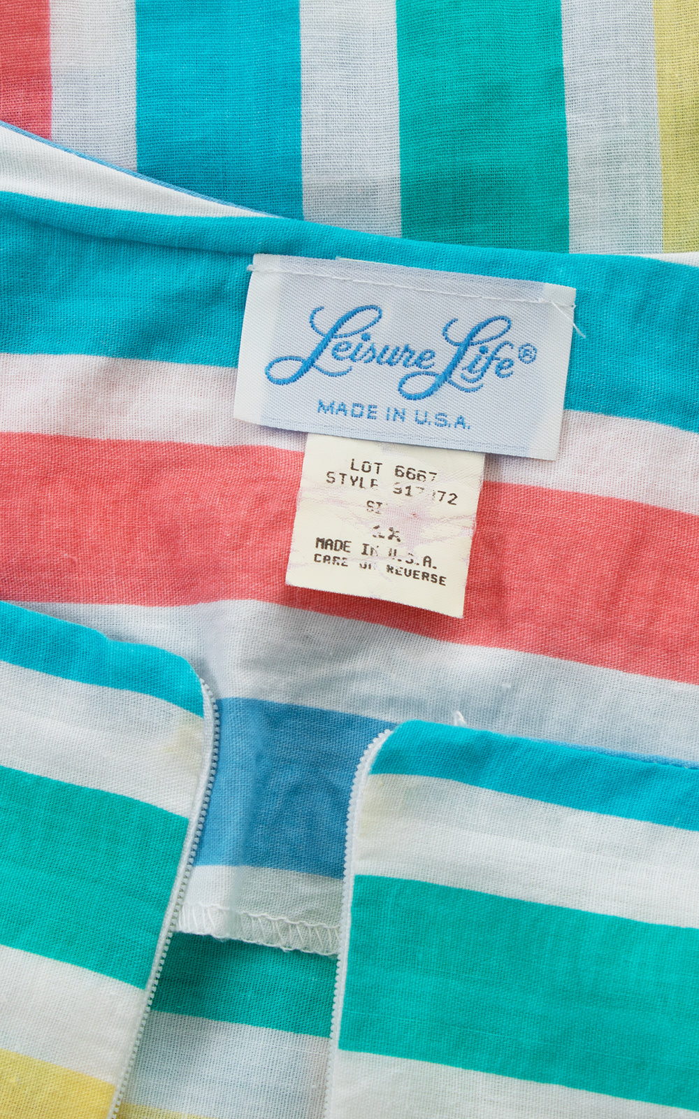 1980s Colorful Striped Wide Sleeve Maxi Dress with Pockets | x-large