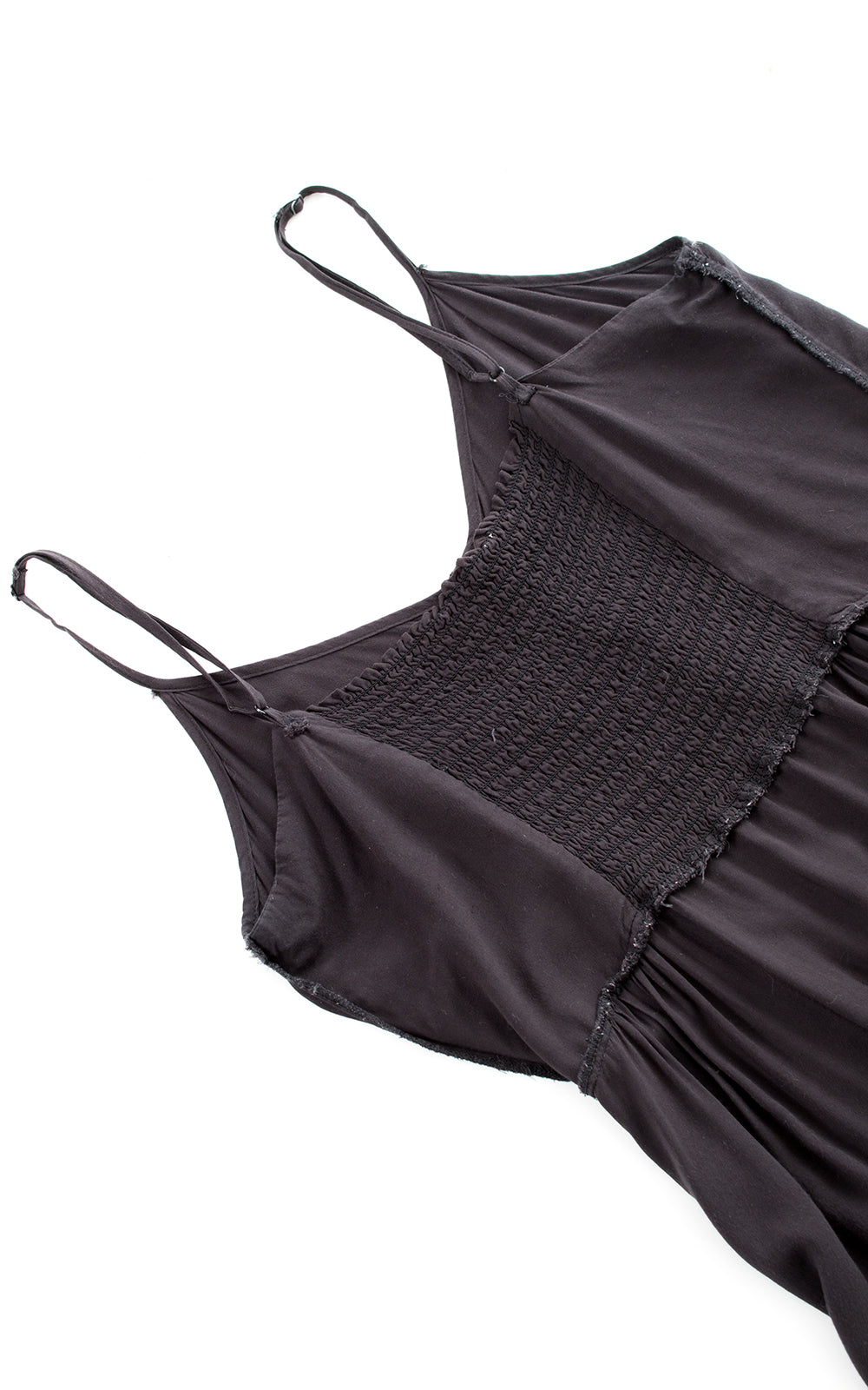 2000s Black Rayon Button Up Midi Dress