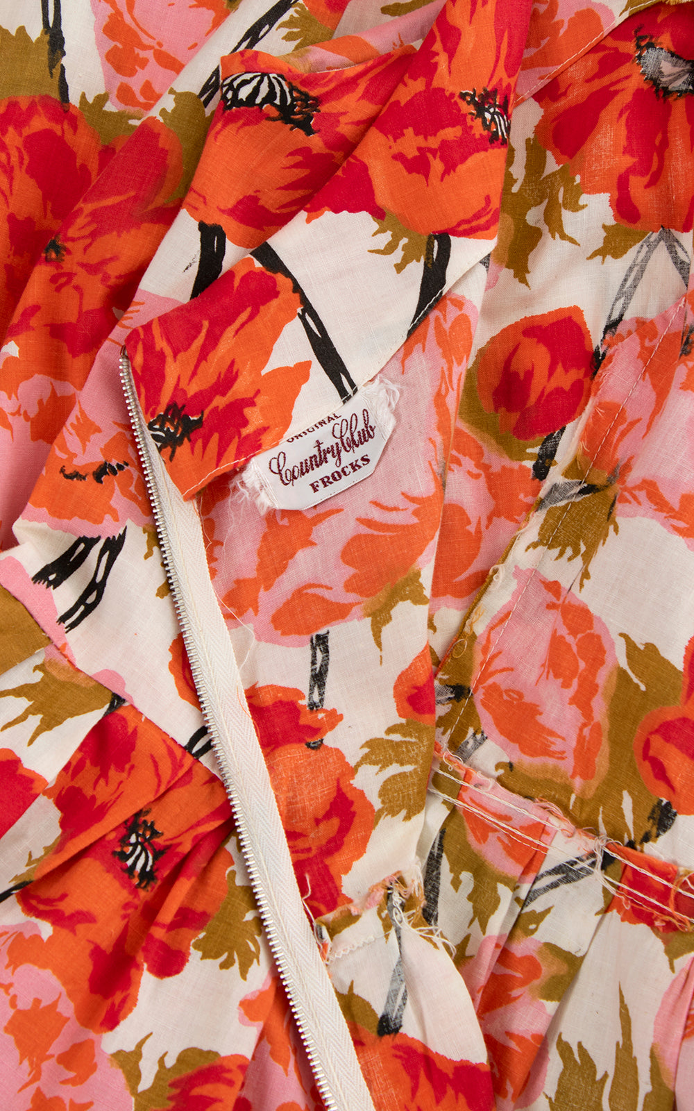 1950s California Poppies Cotton Sundress | large/x-large