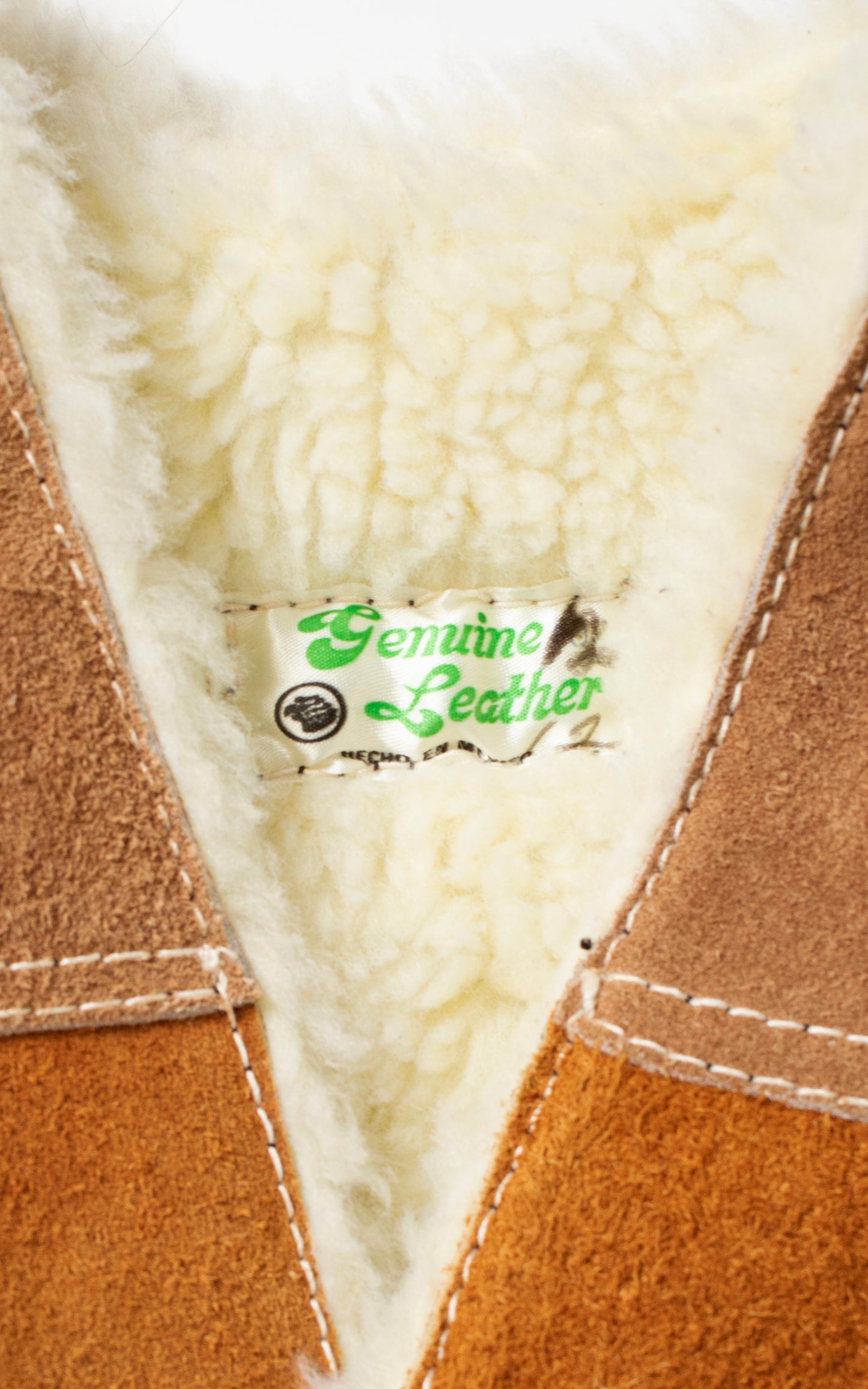 1970s Shearling lined Suede Vest | x-small