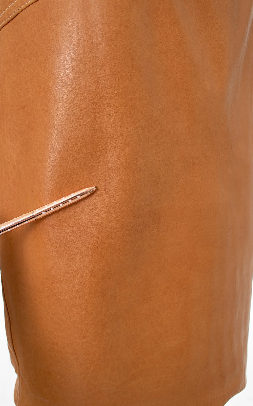 Vintage 1980s ESCADA Buttery Brown Leather Pencil Skirt with Pocket by Birthday Life Vintage