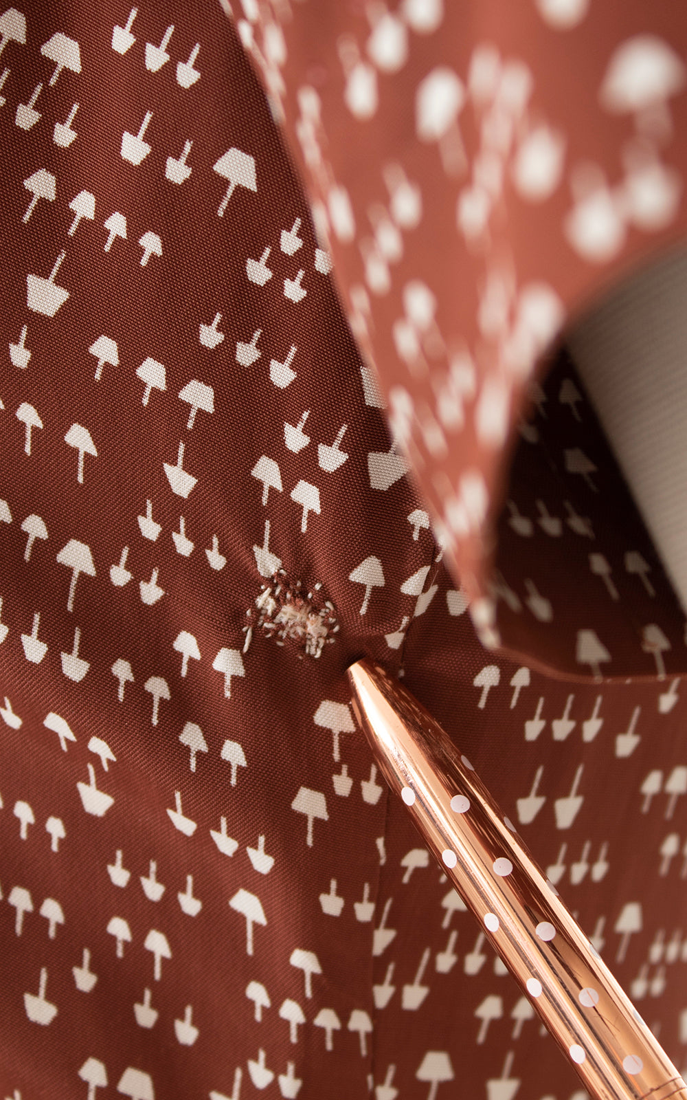 1940s Mushroom Novelty Print Shirt Dress BirthdayLifeVintage