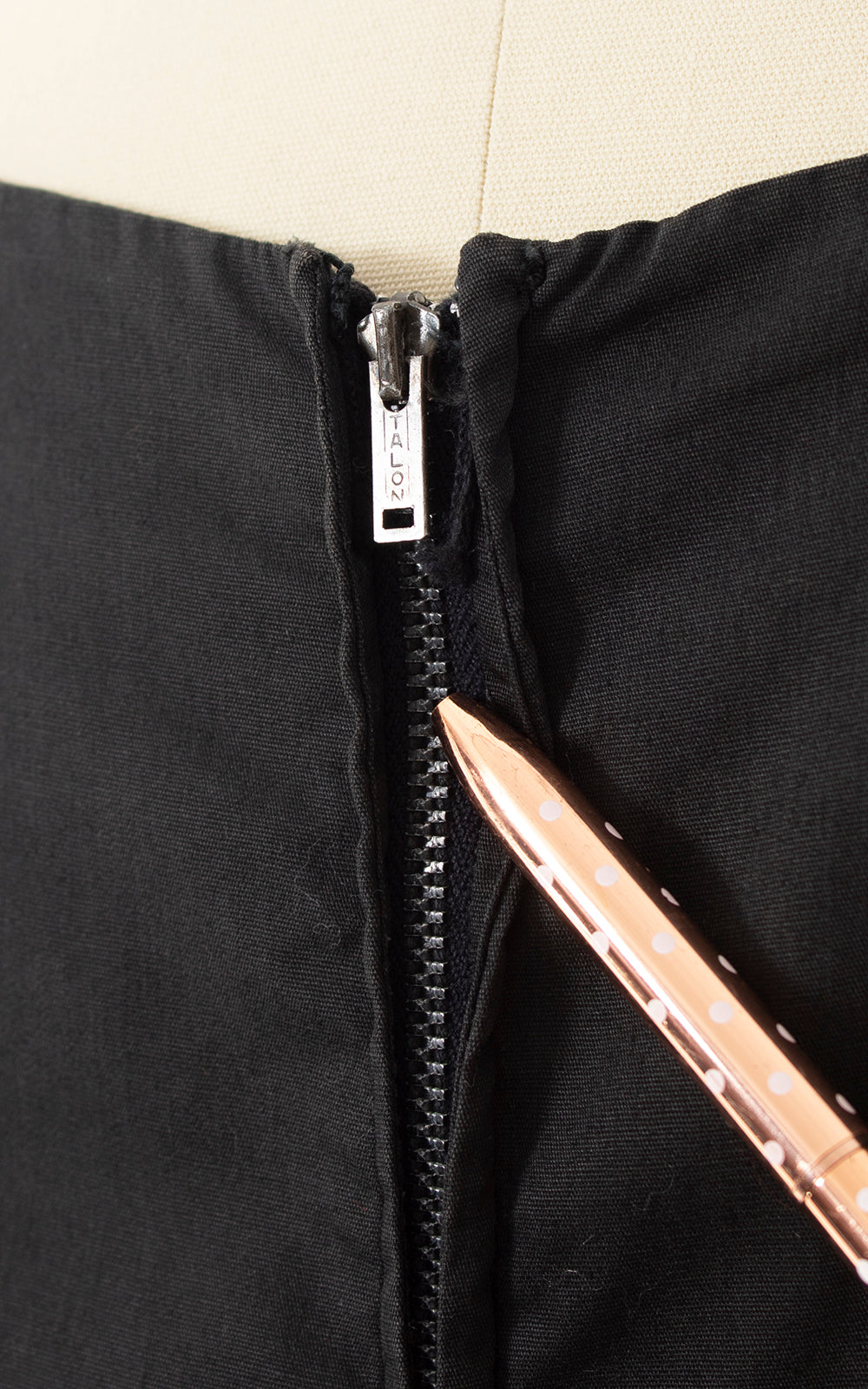 1950s Black Circle Skirt Cotton Sundress | x-small/small