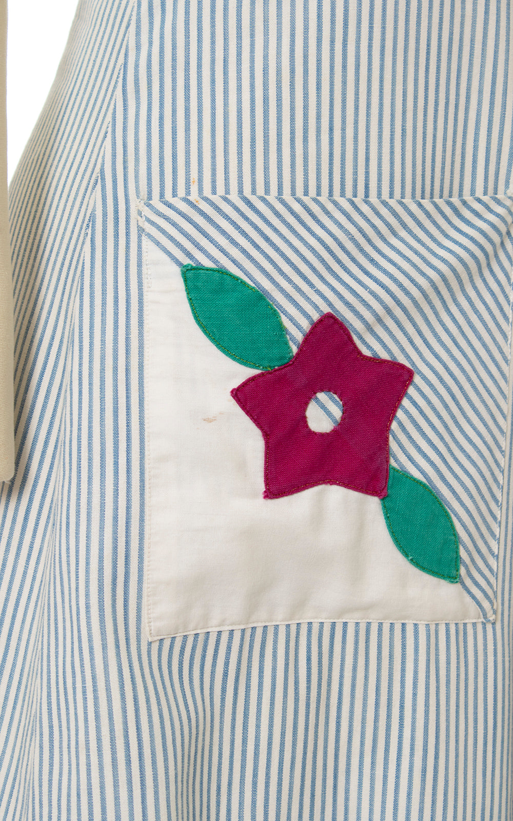 1930s 1940s Floral Appliqué Dress with Pockets | x-small/small