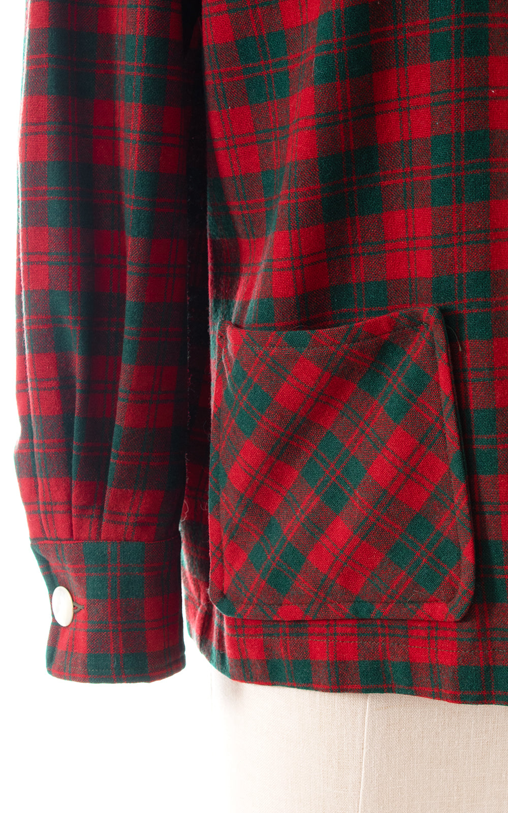 1940s Tartan Wool 49er Jacket | x-large