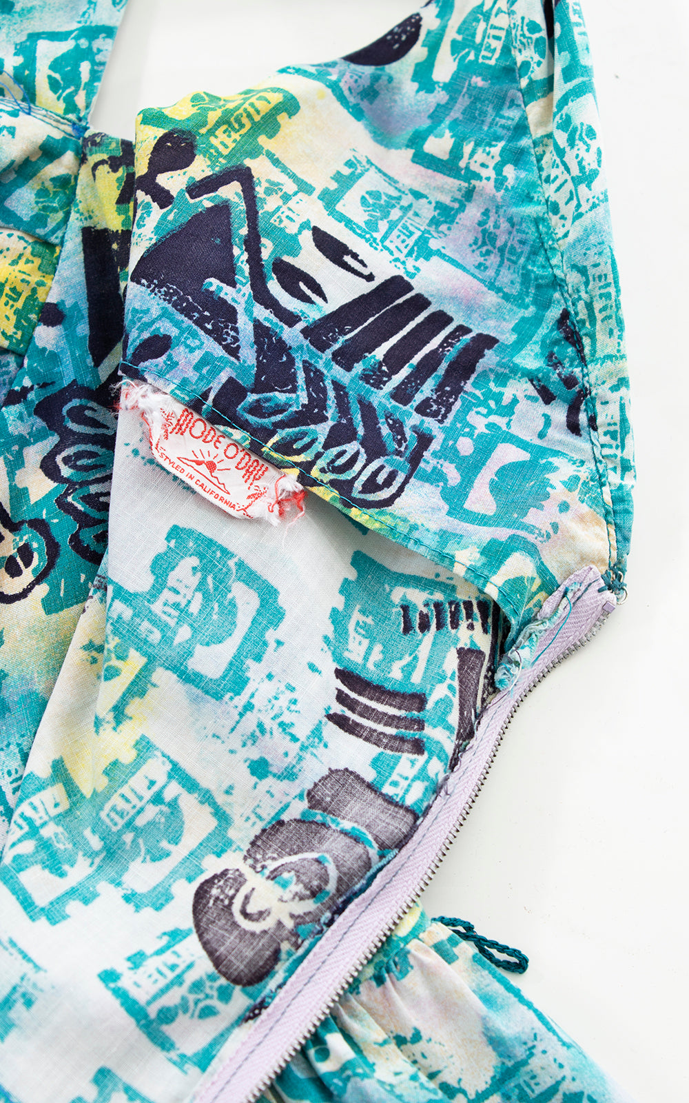 1950s MODE O' DAY Fruit Turtle Novelty Print Sundress with Pockets | medium