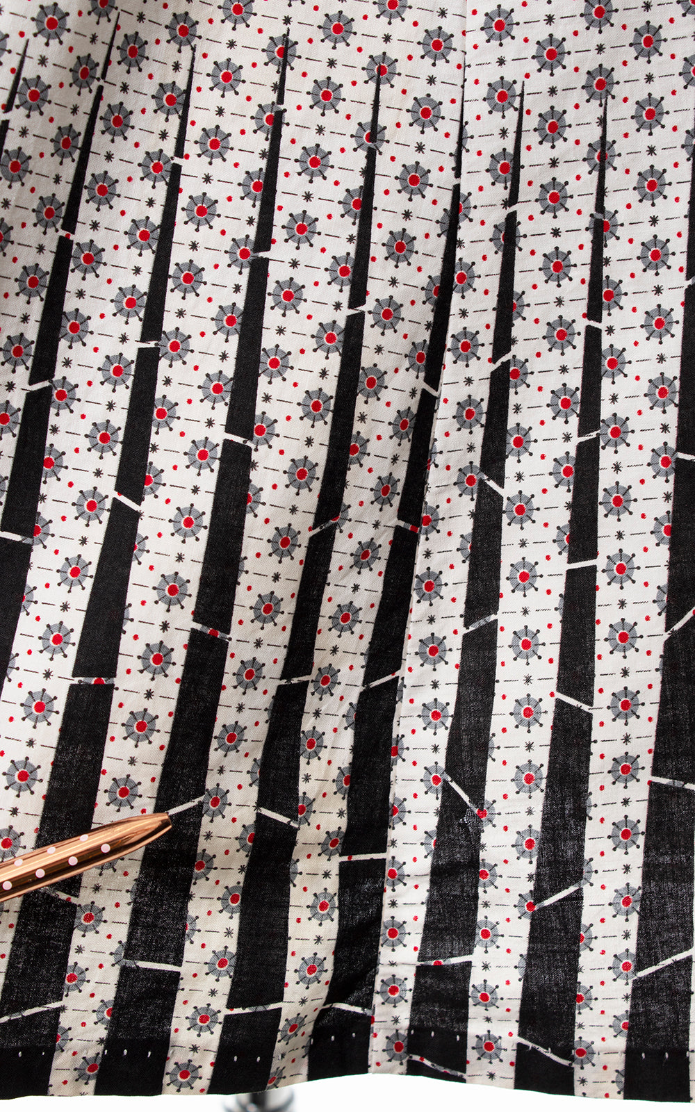 1950s Atomic Striped Cotton Dress | small