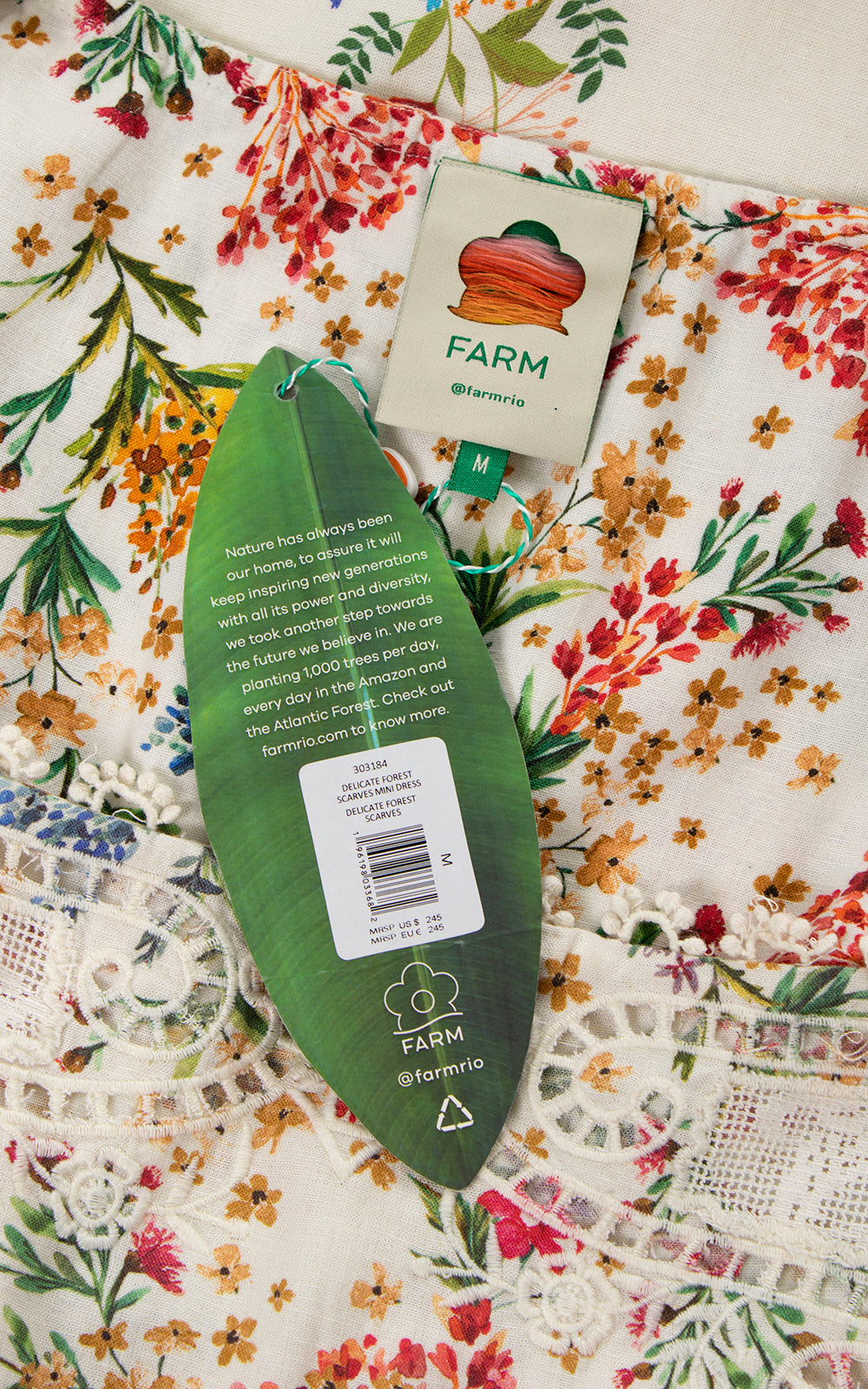 Modern Deadstock FARM RIO Floral Bird Novelty Print Dress | medium/large