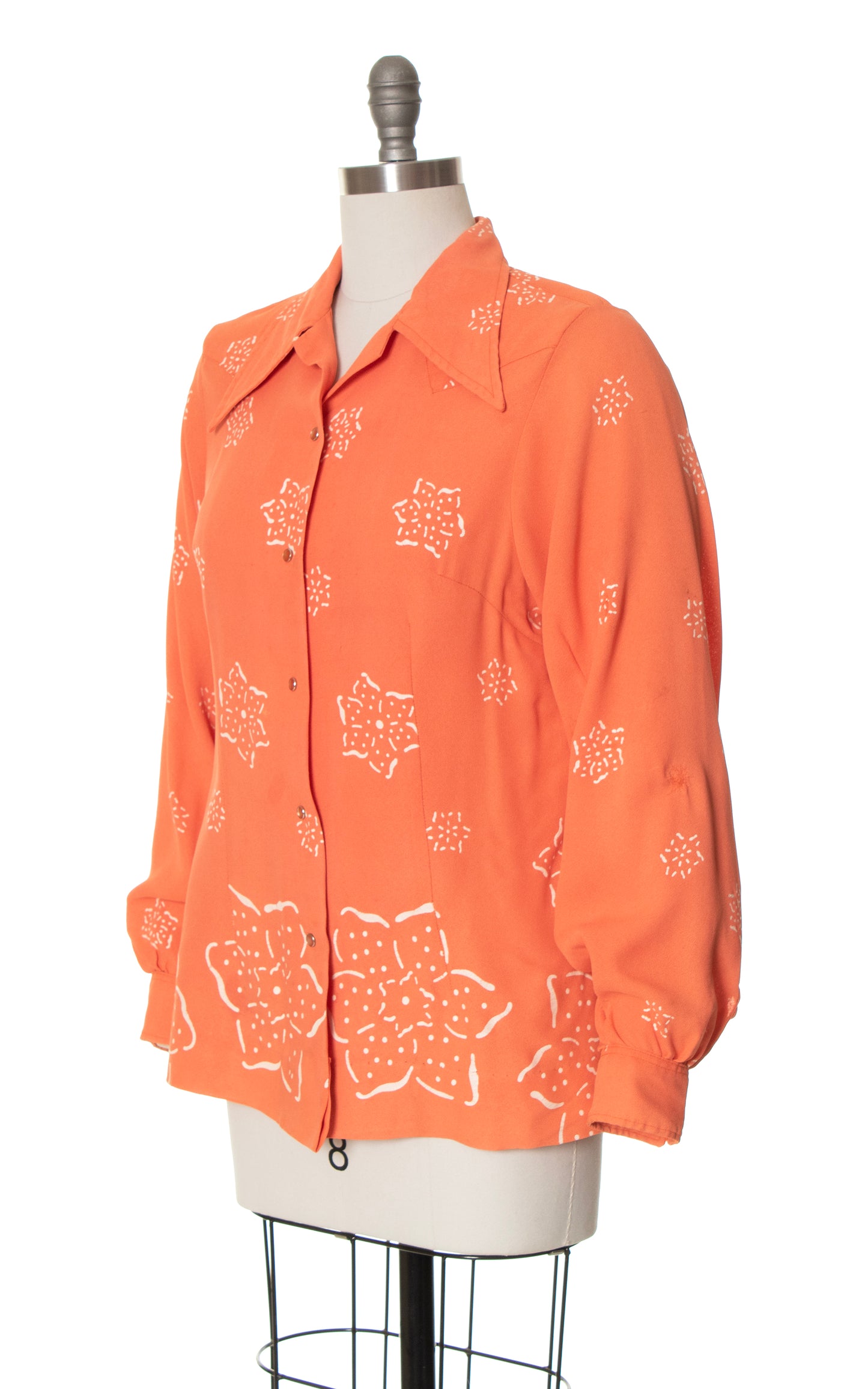 1950s Floral Western Blouse | medium/large