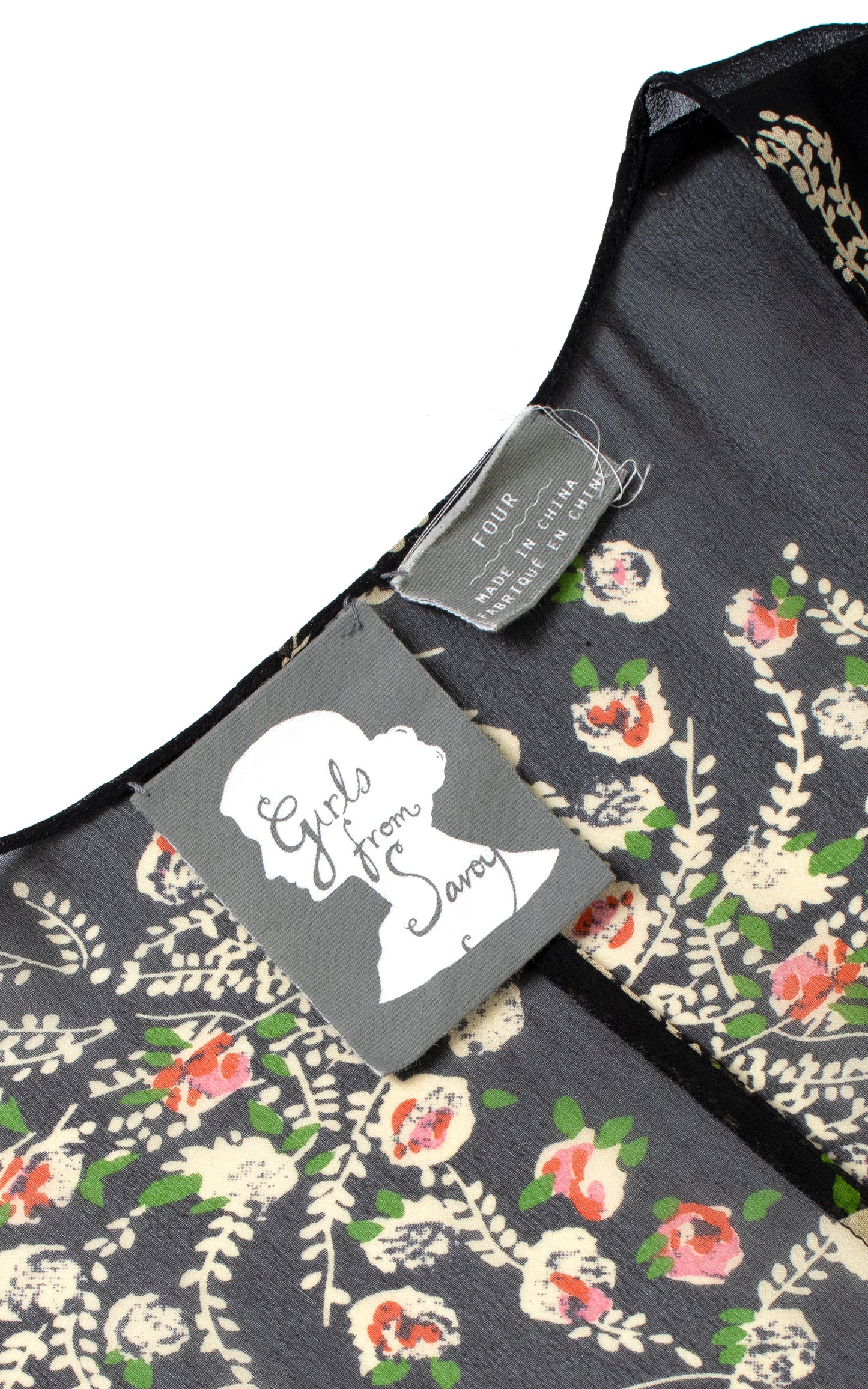 Modern Vintage 1930s Style GIRLS FROM SAVOY Silk Chiffon Floral Dress Birthday Life Vintage