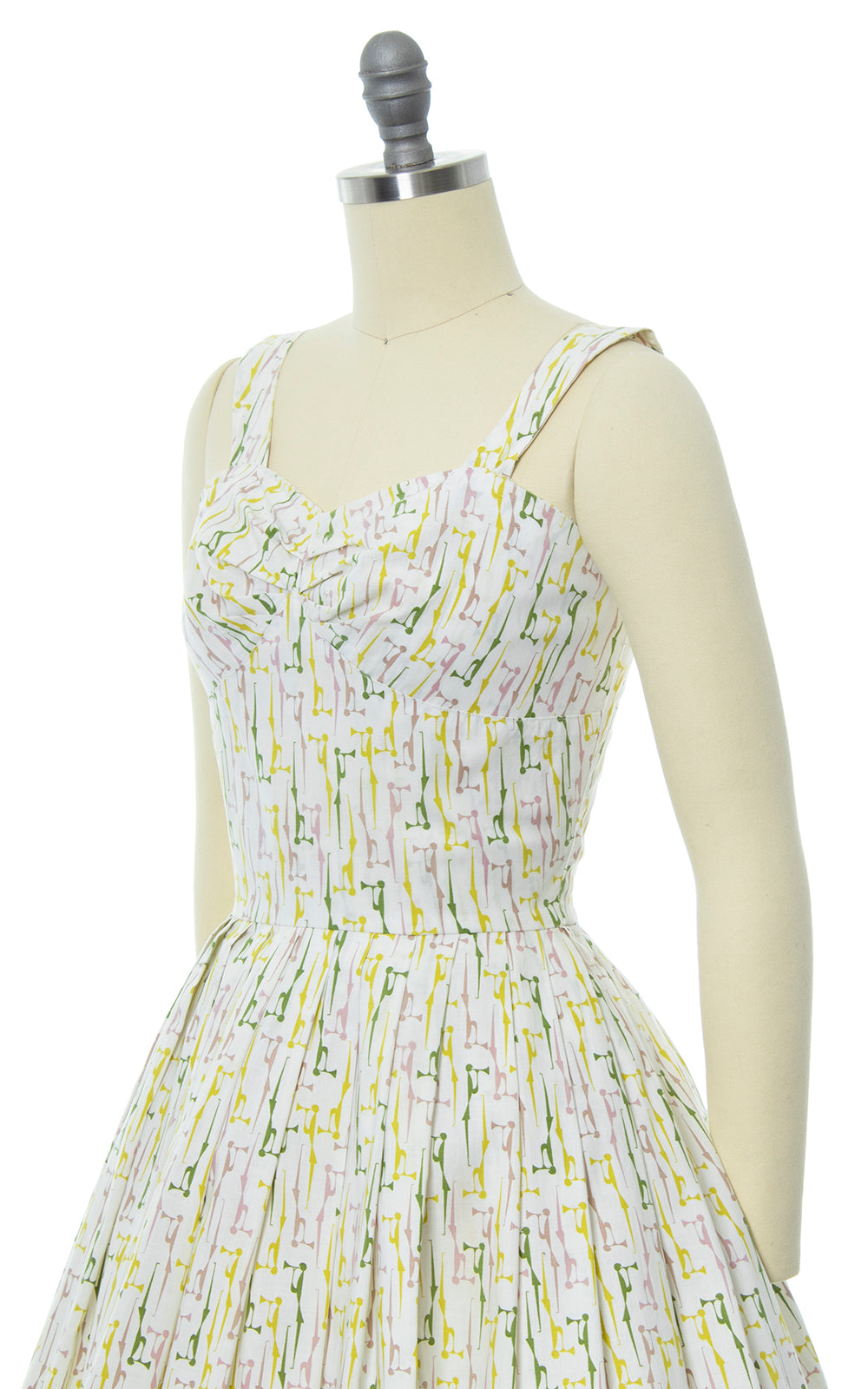 1950s Musicians Novelty Print Sundress | small