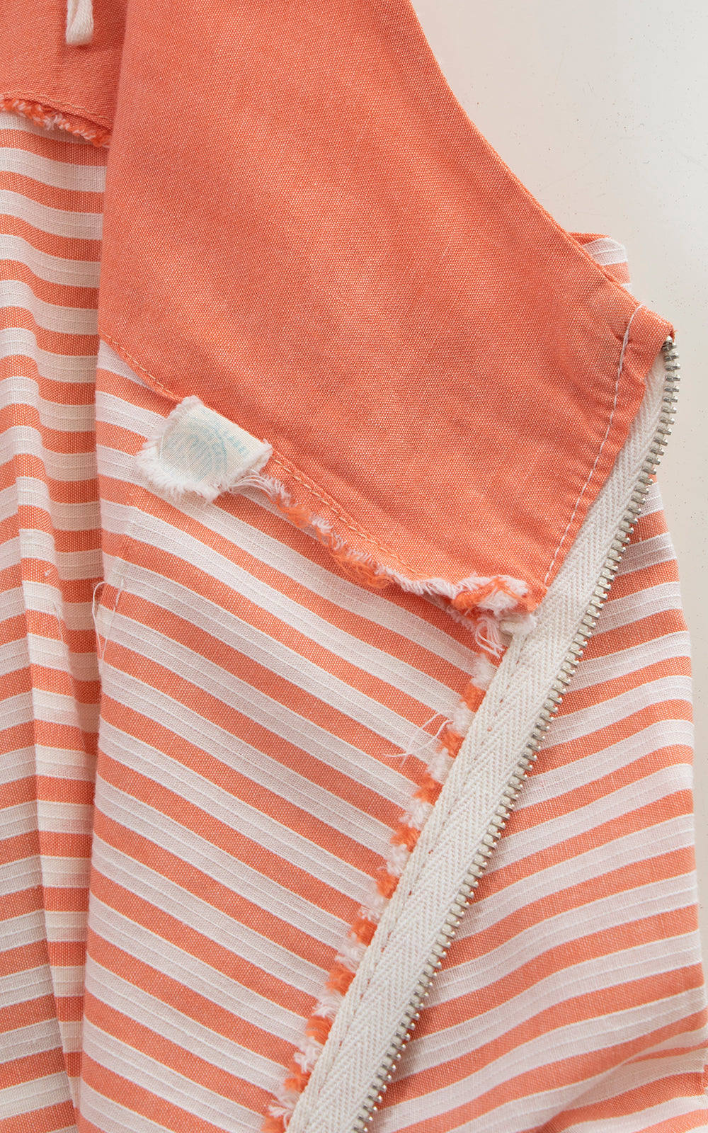 1950s Peach Striped Cotton Sundress | small