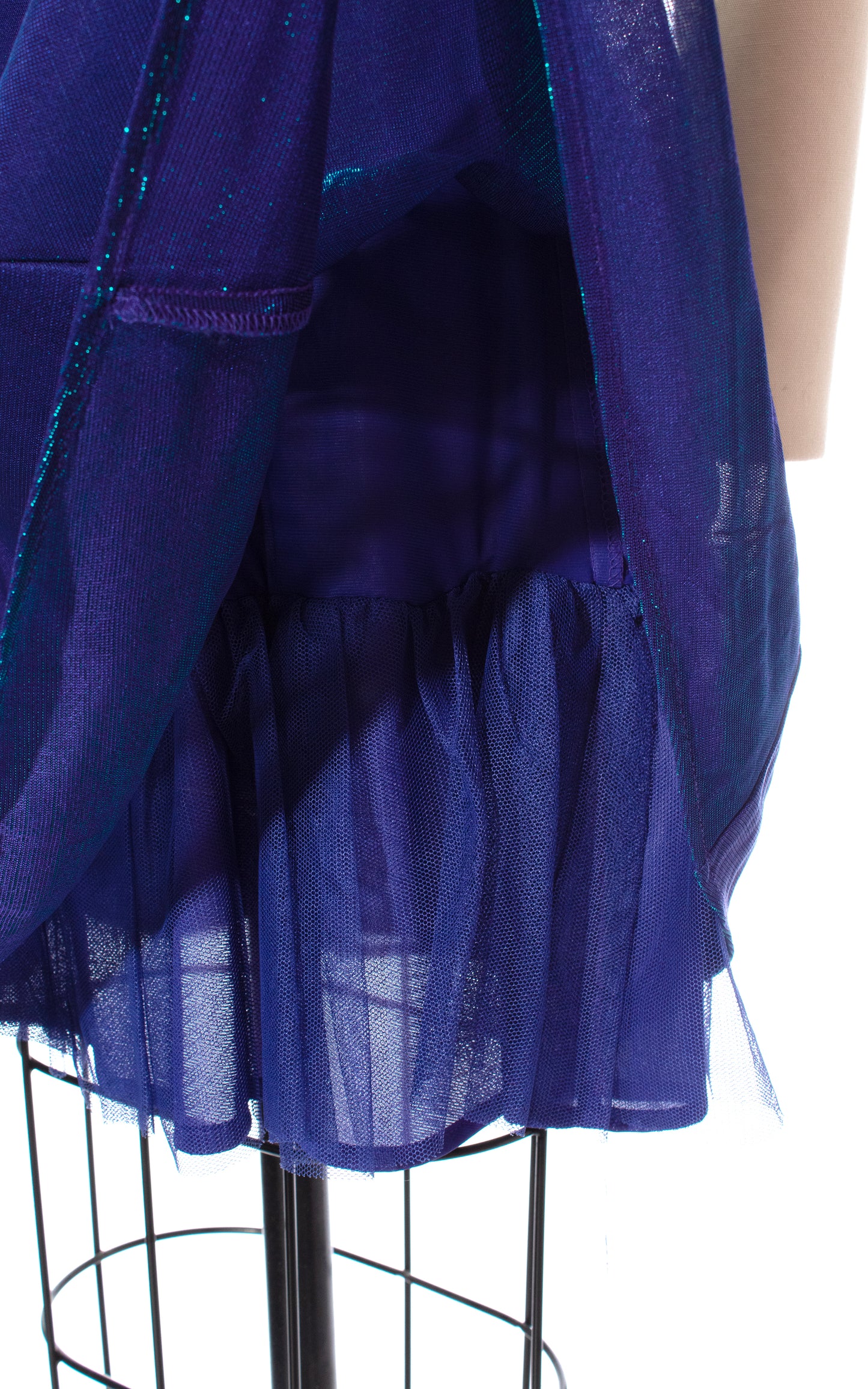 Vintage 90s 1990s DEADSTOCK All That Jazz Iridescent Cage Strap Party Dress Birthday Life Vintage