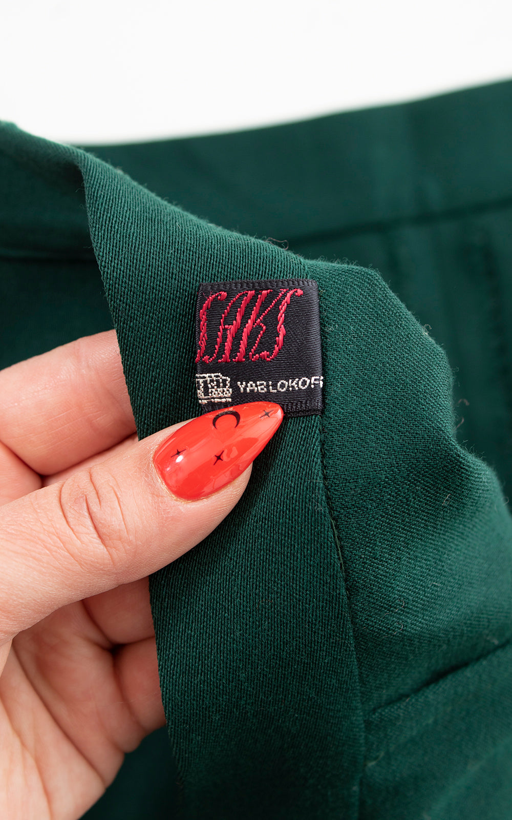 1940s Green Wool Gabardine Pencil Skirt | medium