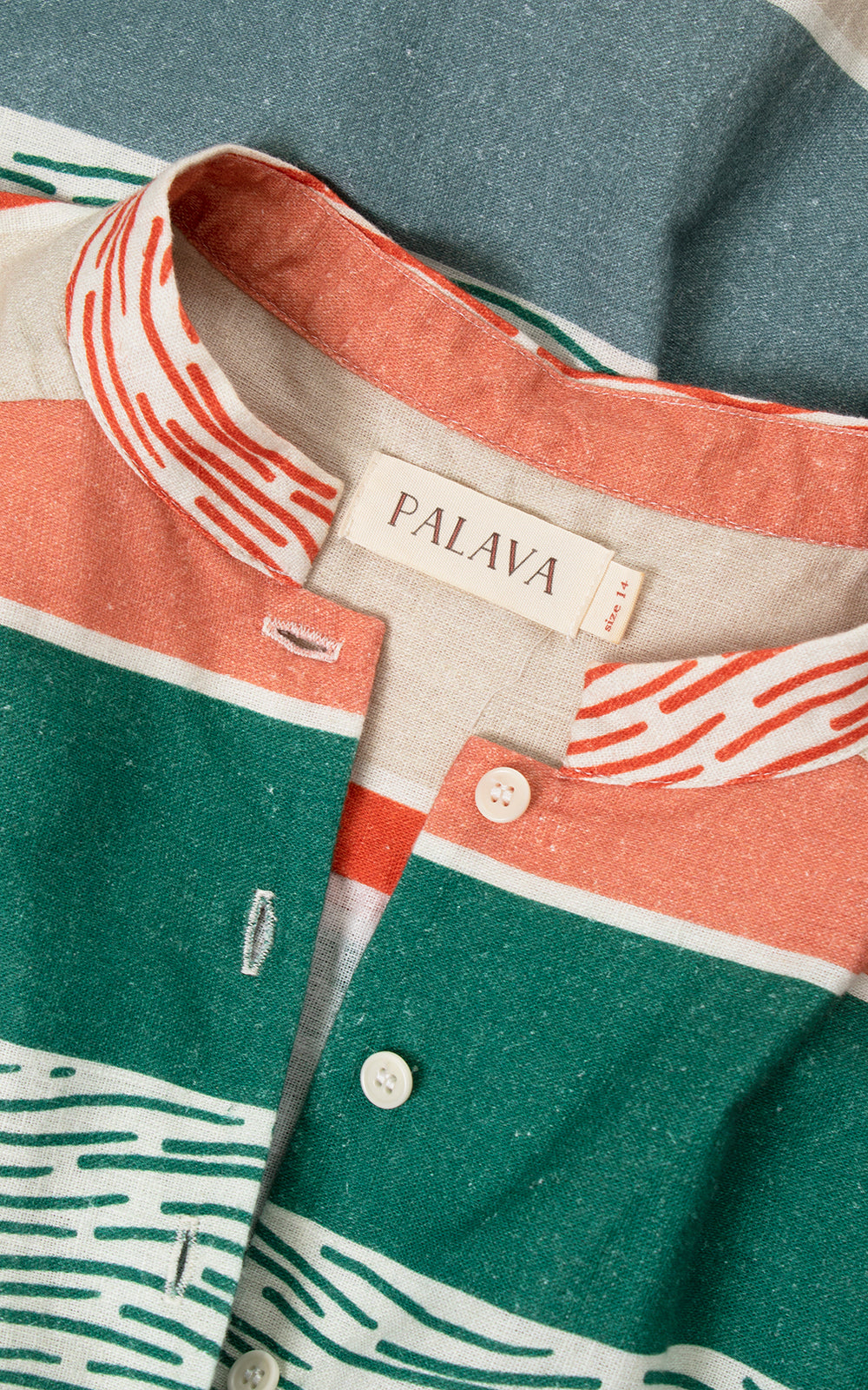 MODERN 1950s Style Striped Linen Blend Shirt Dress | large