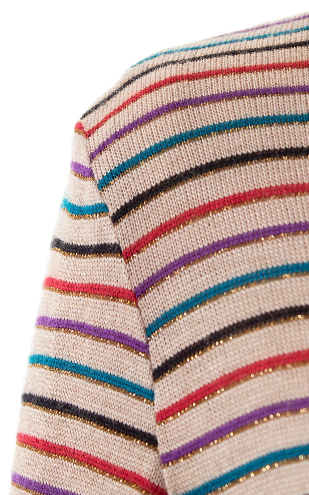 1970s Metallic Striped Sweater Dress | x-small/small