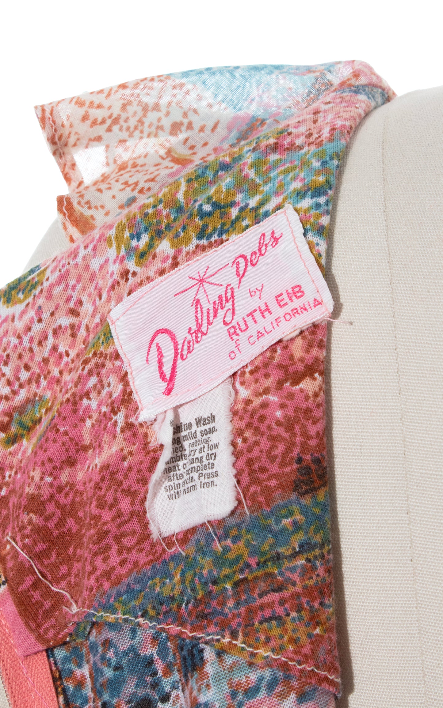 Vintage 70s 1970s Pointillist Novelty Print Maxi Dress BirthdayLifeVintage