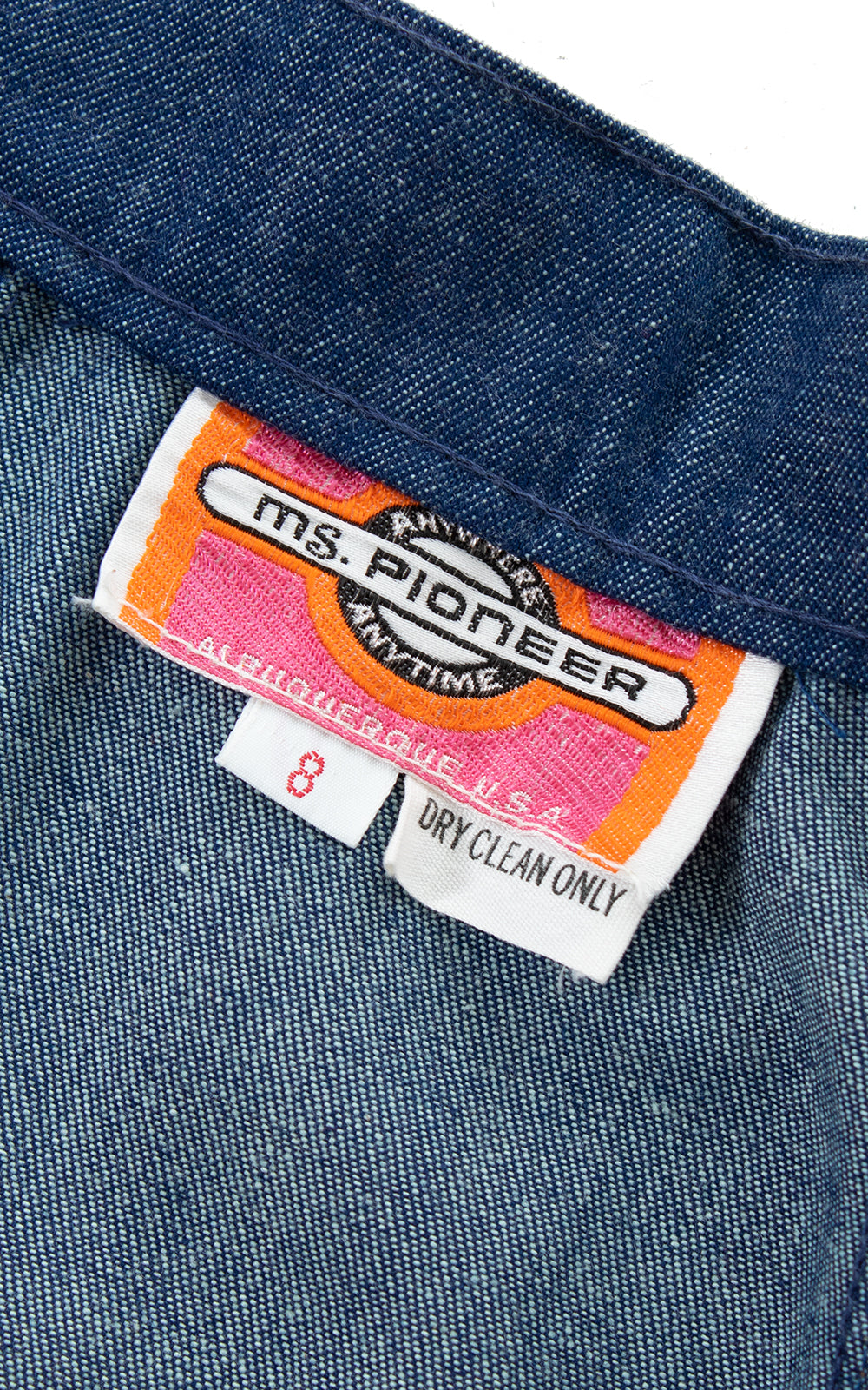 1970s Ms Pioneer Leather & Denim Skirt | small