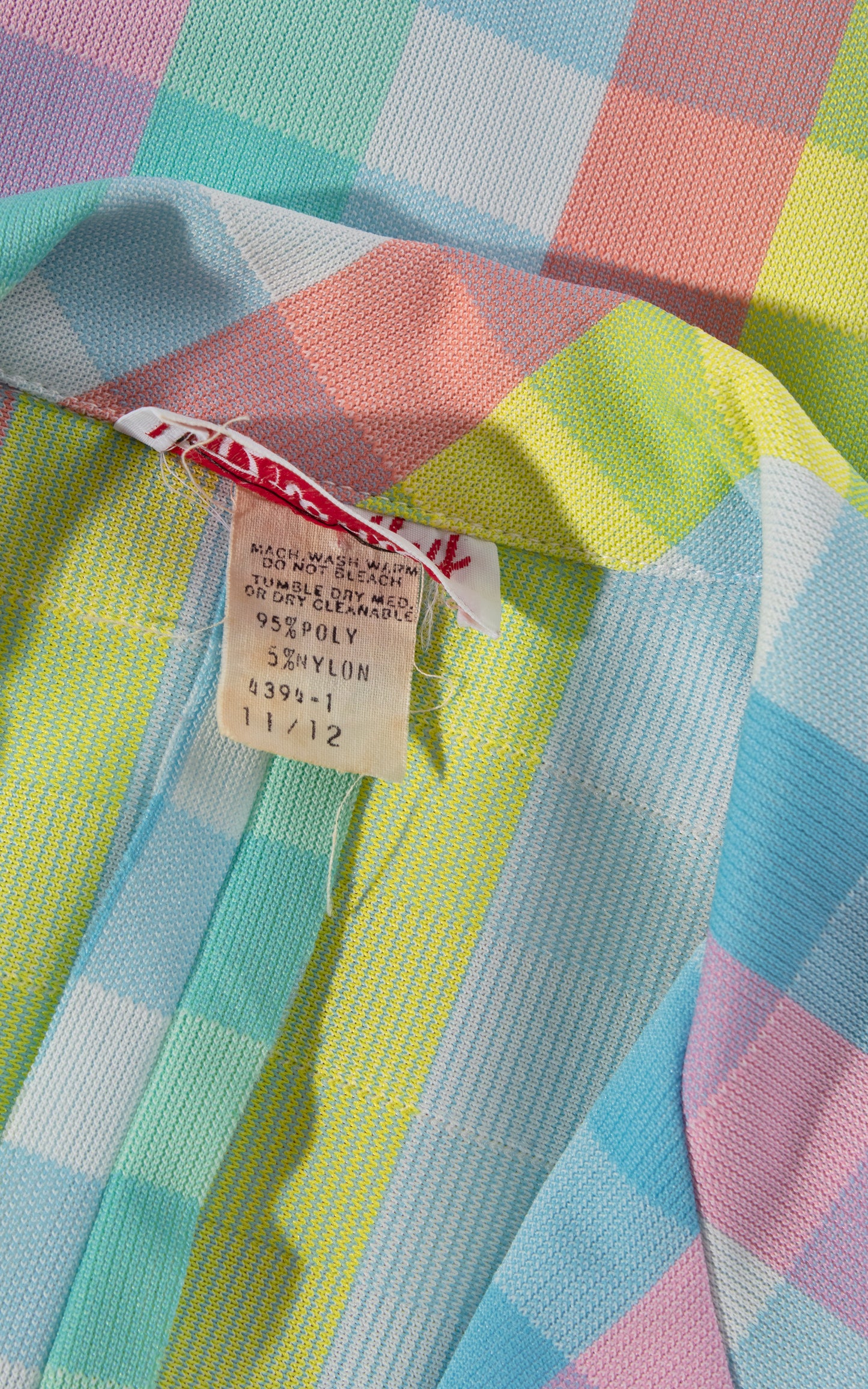 1970s Pastel Plaid Pant Suit | medium