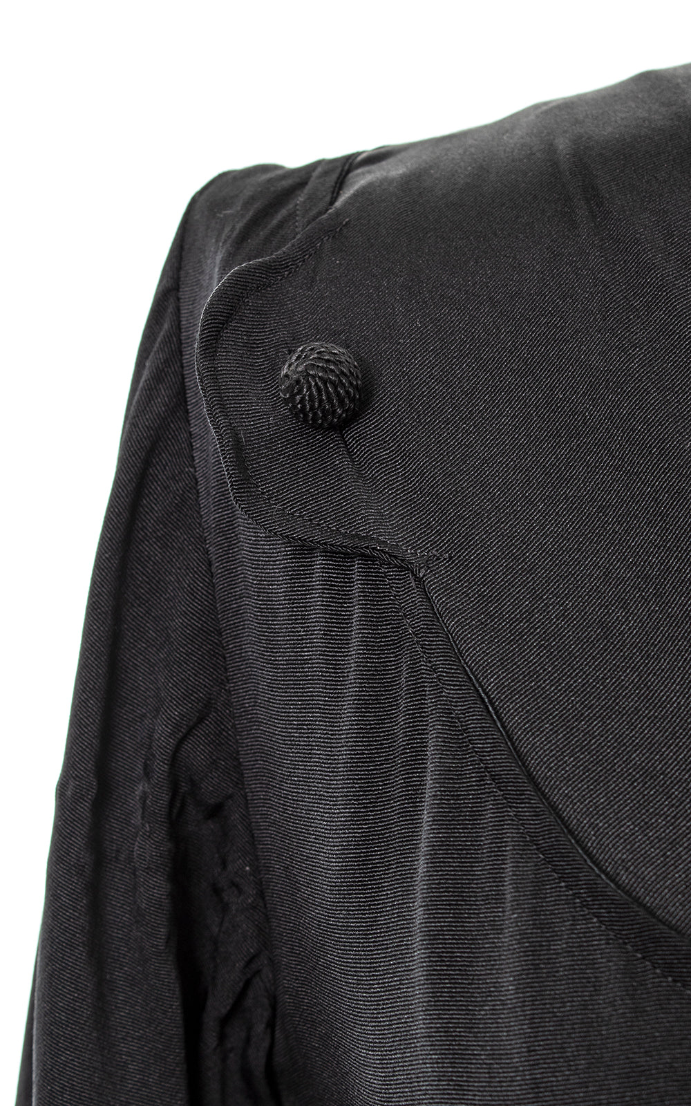 Vintage 1930s Black Silk Faille Cocktail Dress large Birthday Life Vintage
