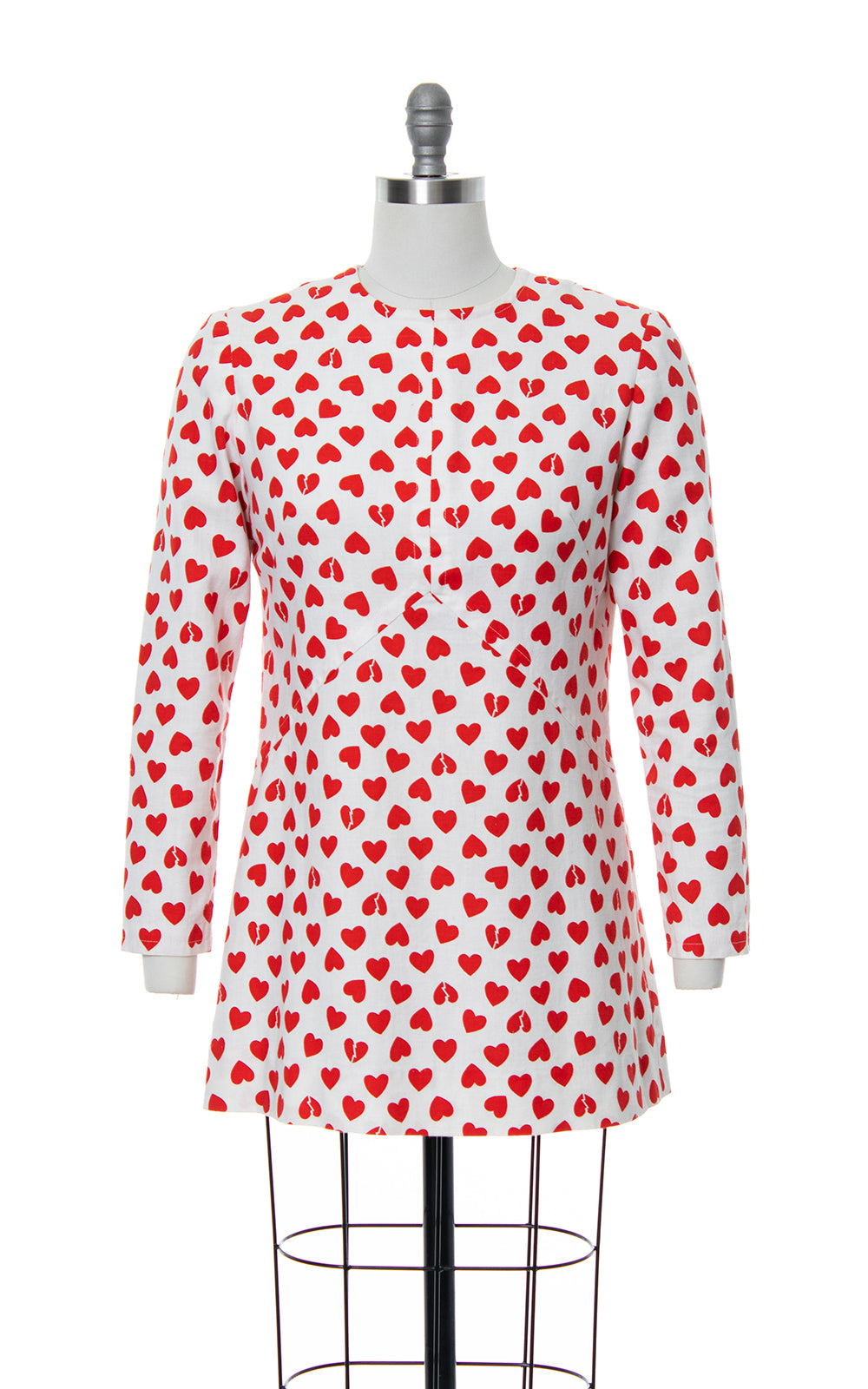 1970s Heartbreaker Novelty Print Micro Mini Dress | small/medium