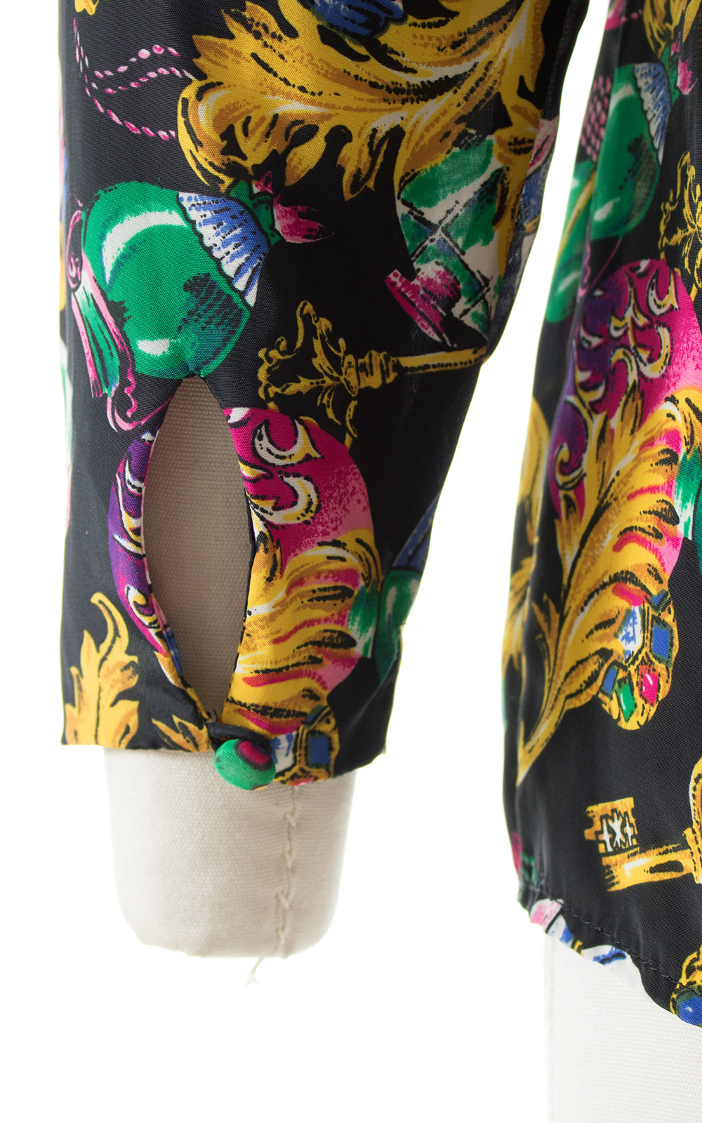 1980s Perfume & Gems Novelty Print Blouse BirthdayLifeVintage