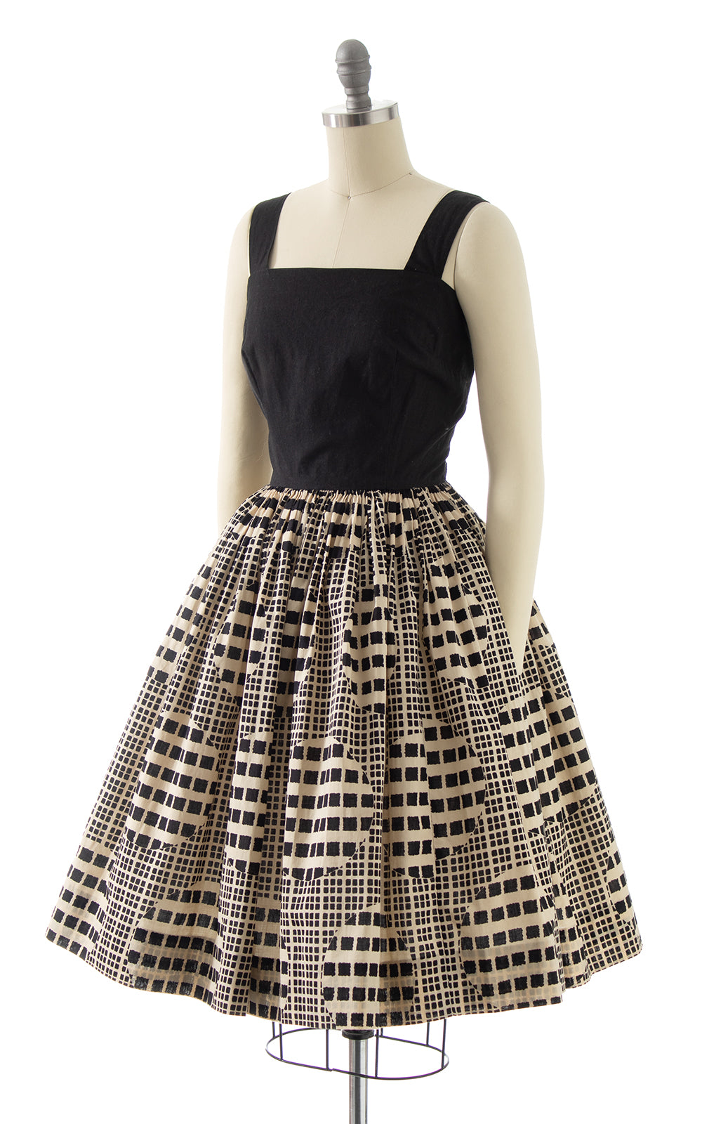 1950s Checkered Polka Dot Sundress BirthdayLifeVintage
