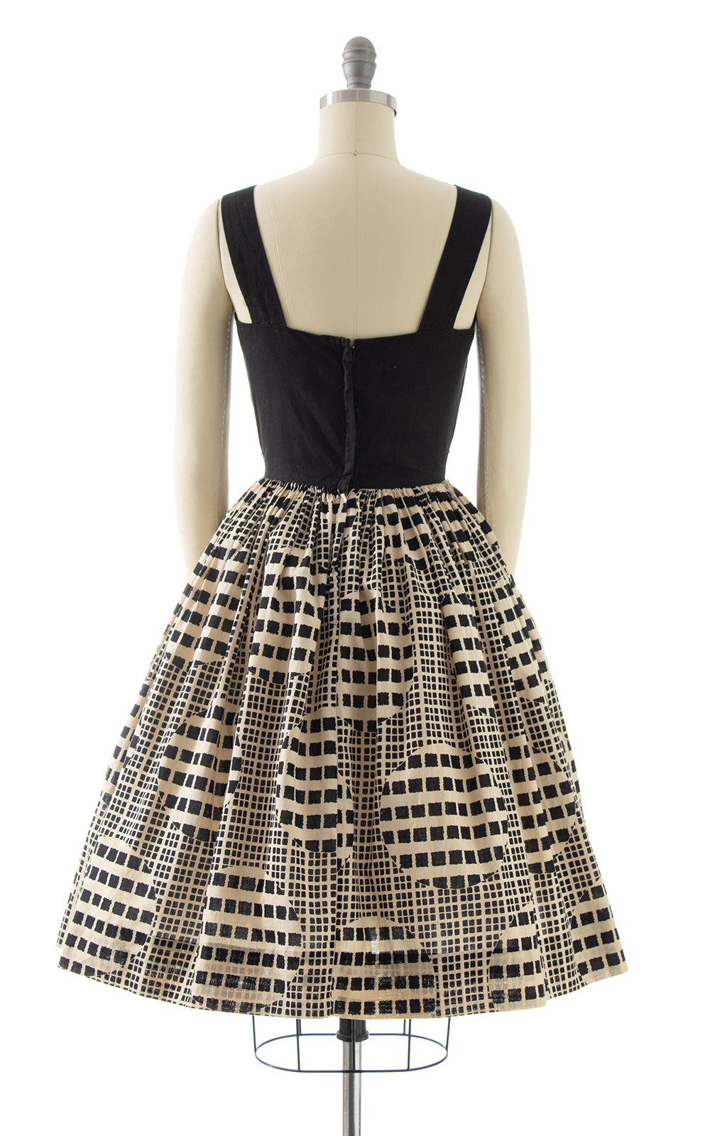 1950s Checkered Polka Dot Sundress BirthdayLifeVintage