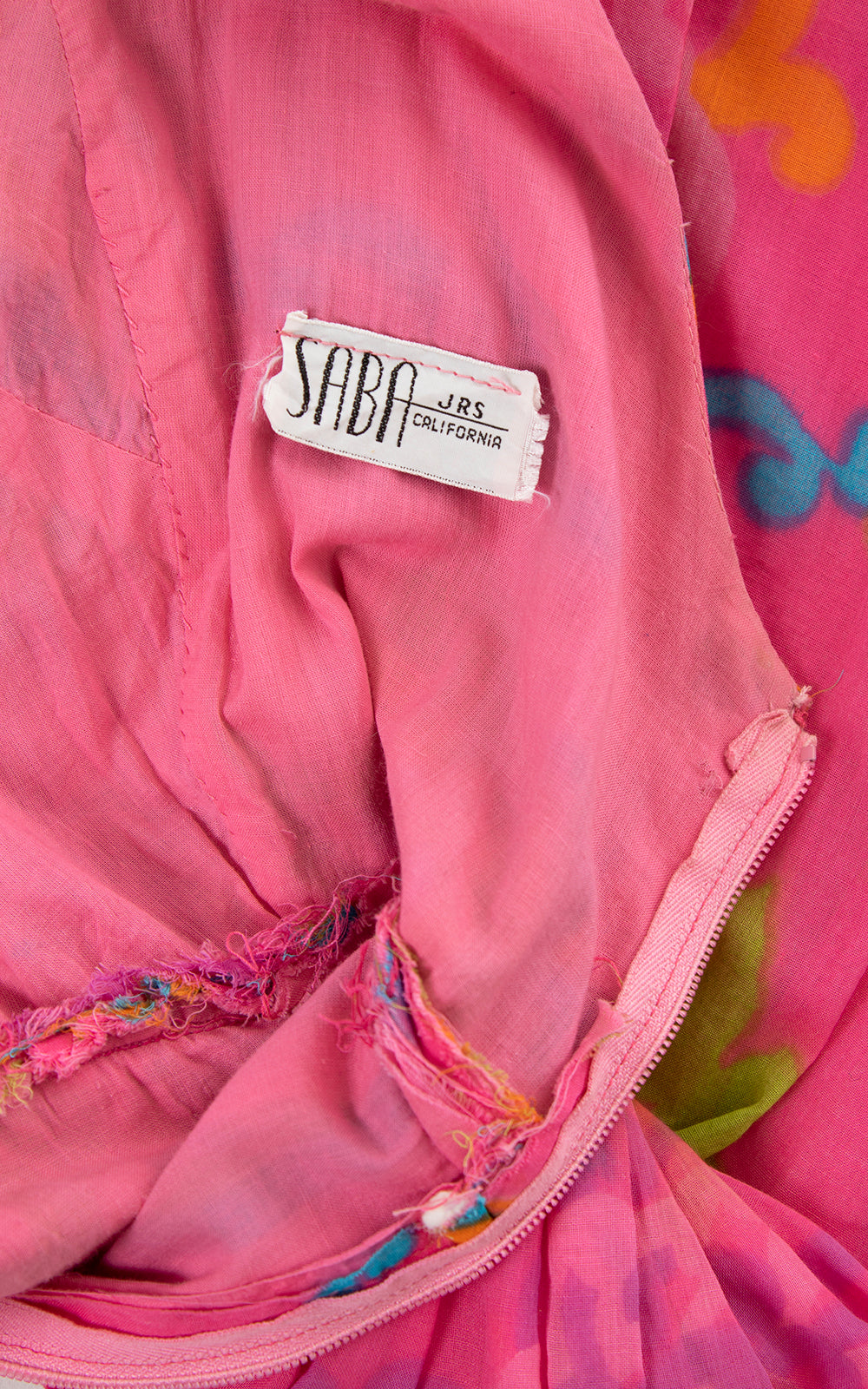 1960s Psychedelic Cotton Voile Sundress | x-small/small