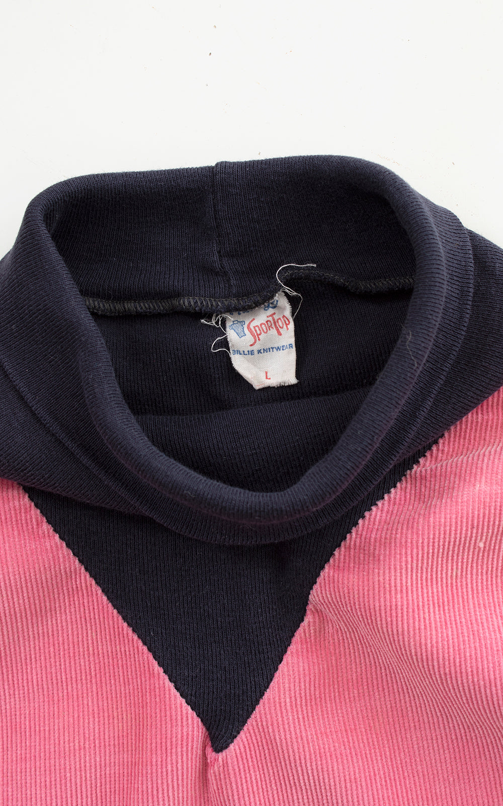1950s Corduroy & Jersey Turtleneck Top | small/medium
