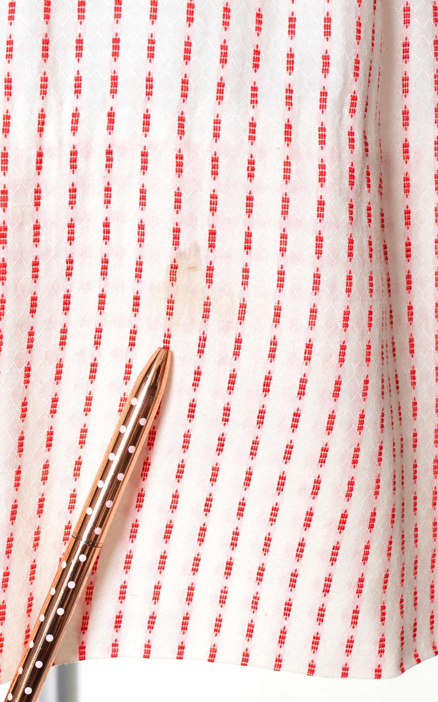Vintage 50s 1950s Striped Cotton Red White Shirtwaist Dress BirthdayLifeVintage