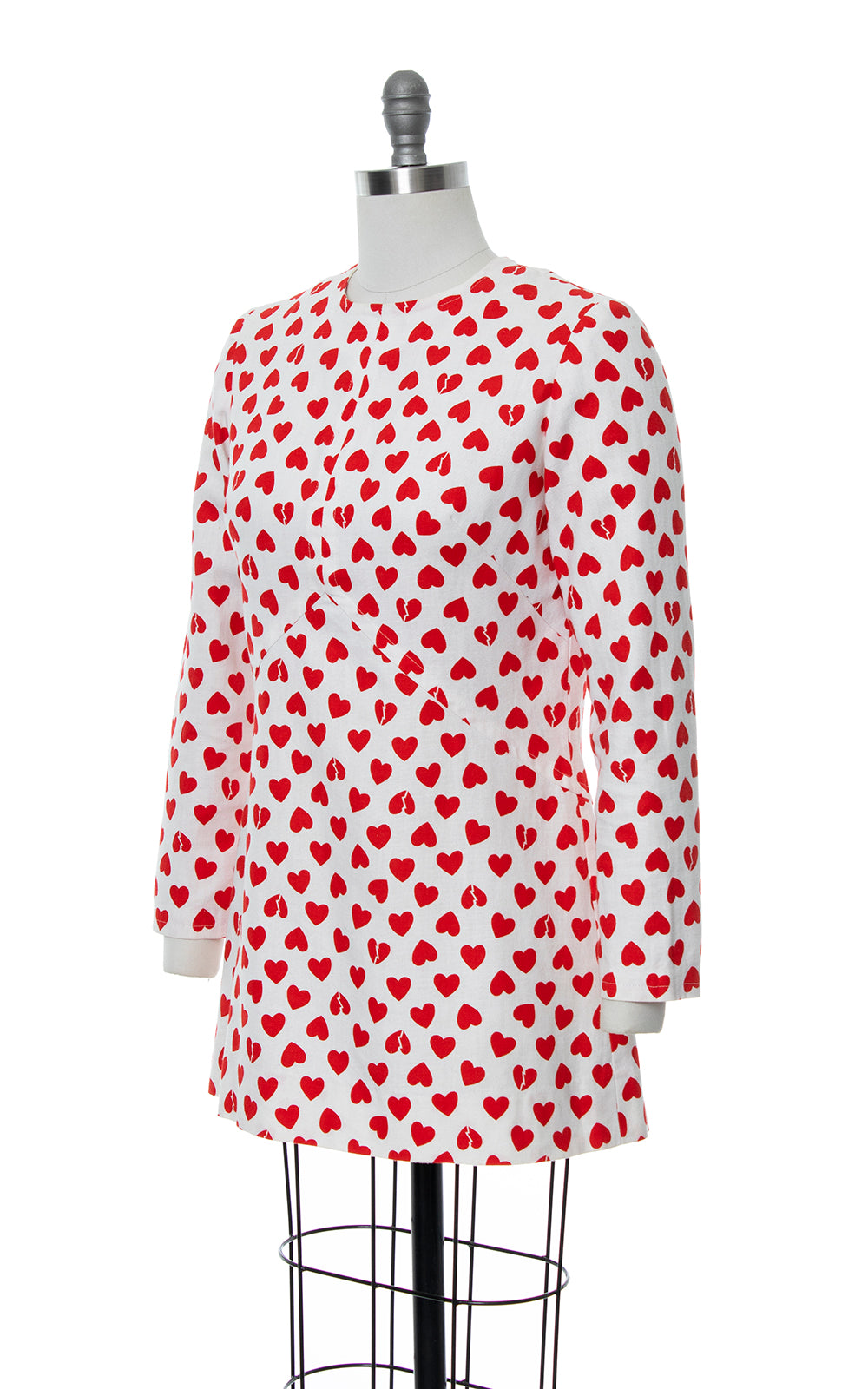 1970s Heartbreaker Novelty Print Micro Mini Dress | small/medium