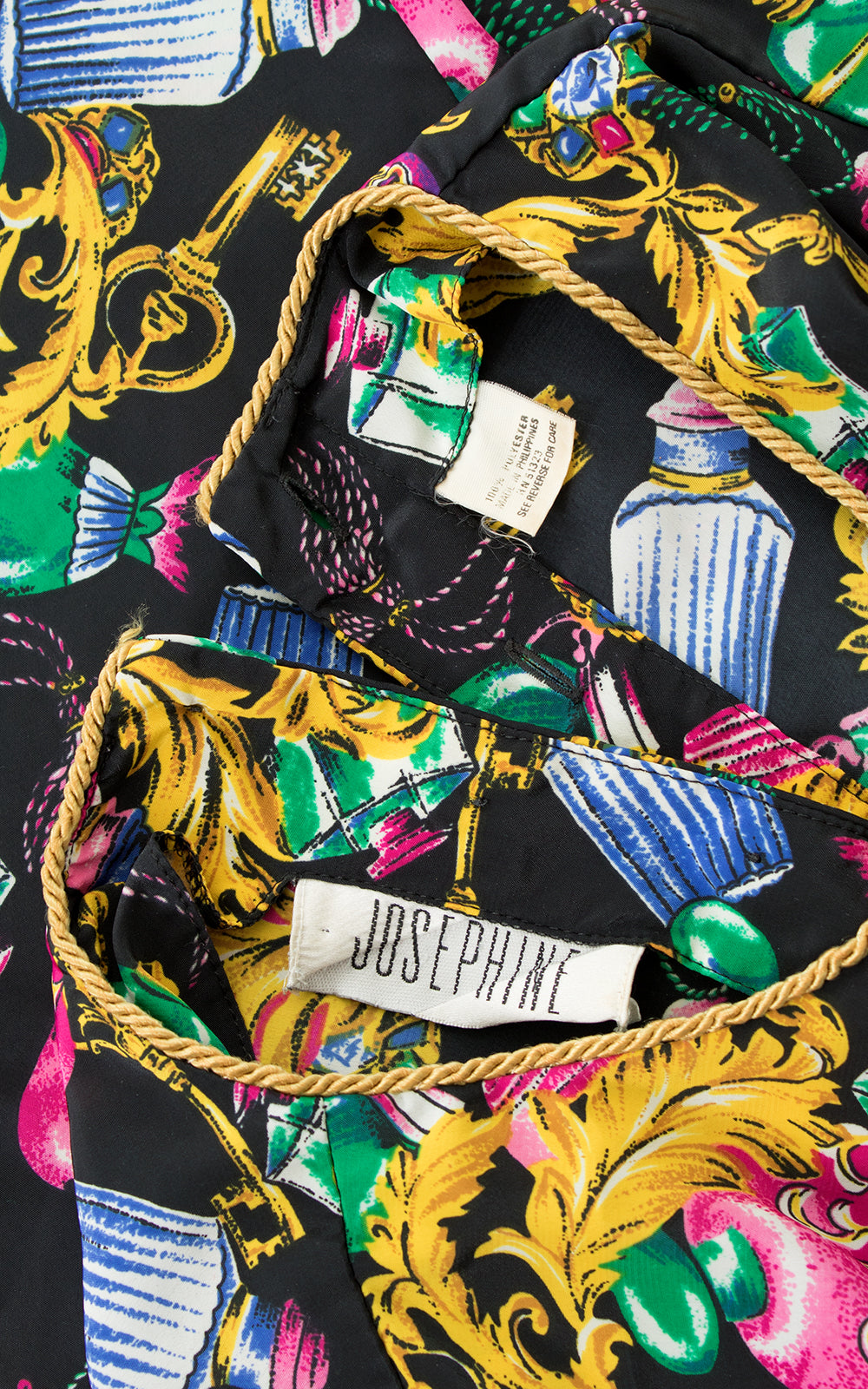 1980s Perfume & Gems Novelty Print Blouse BirthdayLifeVintage