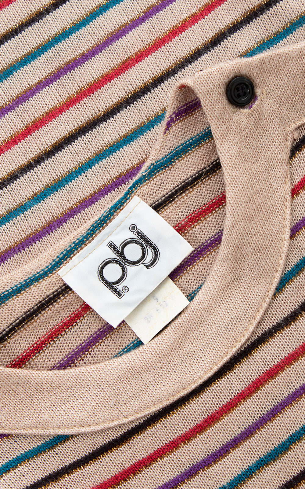 1970s Metallic Striped Sweater Dress | x-small/small