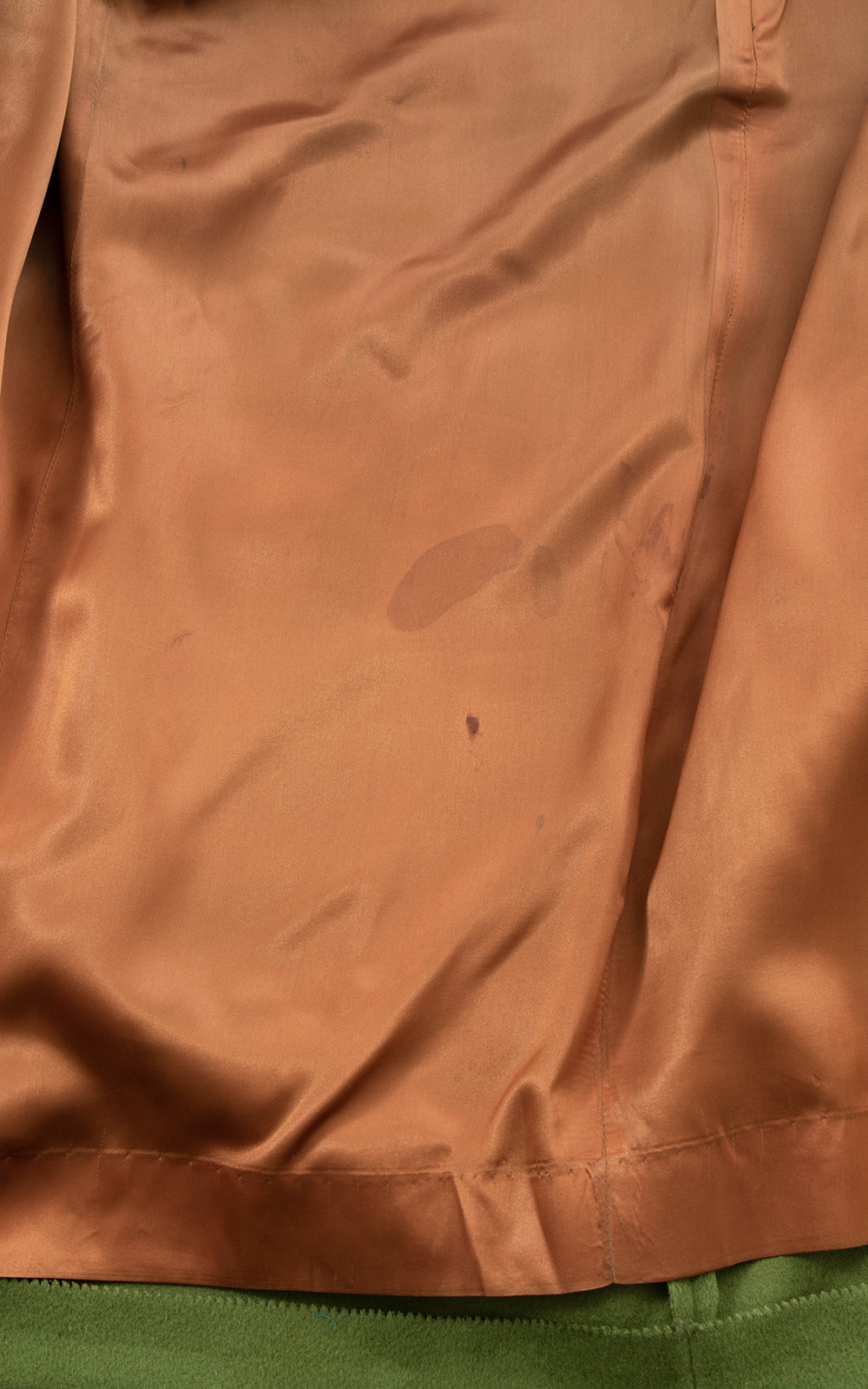 1960s Olive Green Wool & Mink Fur Coat | medium/large