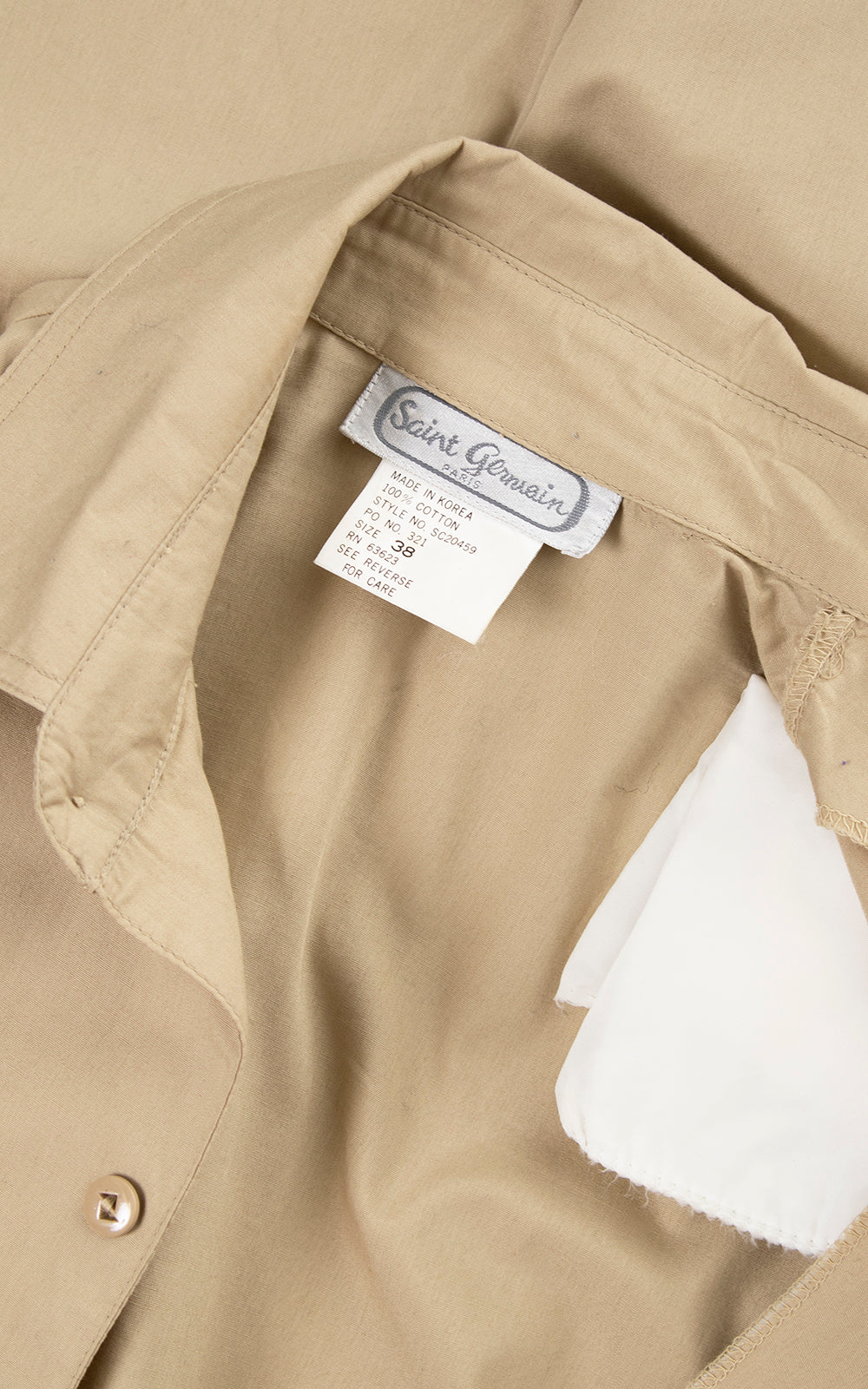 1980s Khaki Cotton Workwear Jumpsuit | small/medium