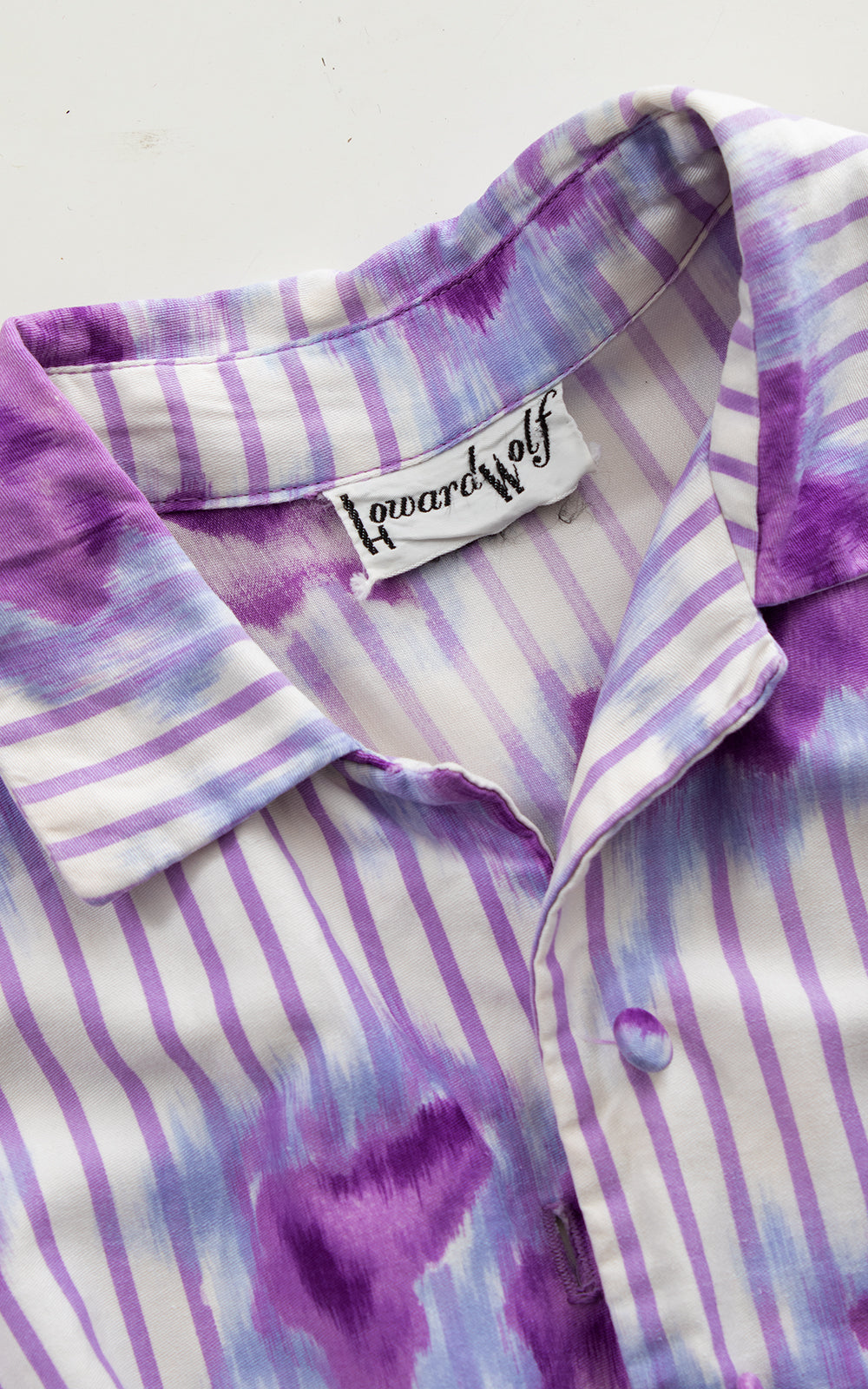 1950s Floral Striped Shirtwaist Dress | x-small