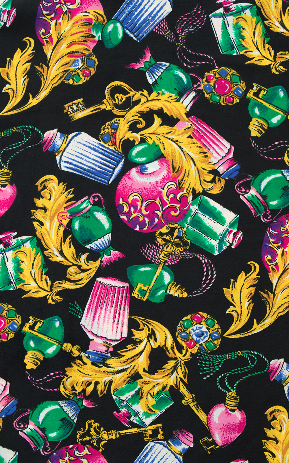 1980s Perfume & Gems Novelty Print Blouse BirthdayLifeVintage