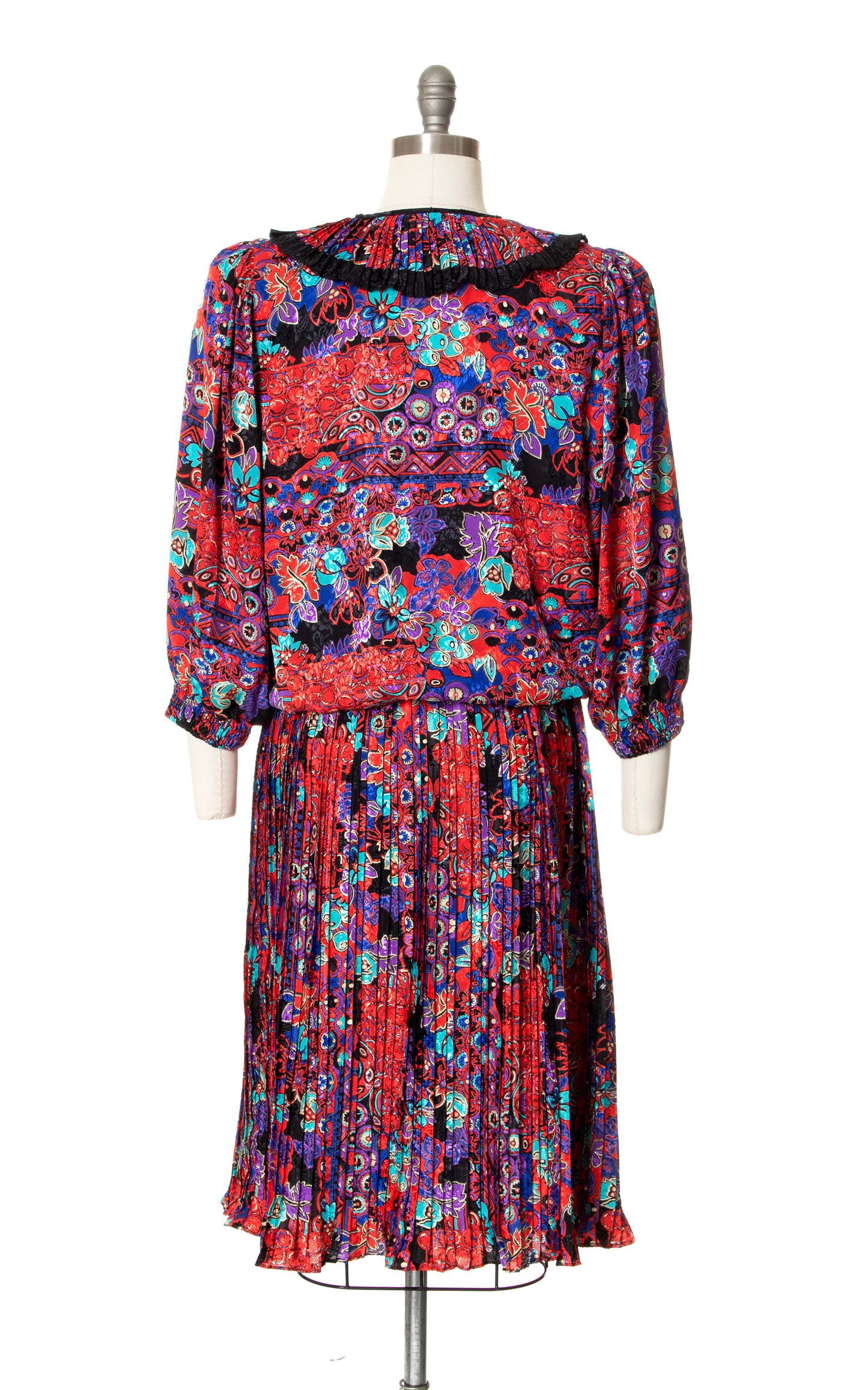 Vintage 80s 1980s DIANE FREIS Floral Georgette Dress BirthdayLifeVintage
