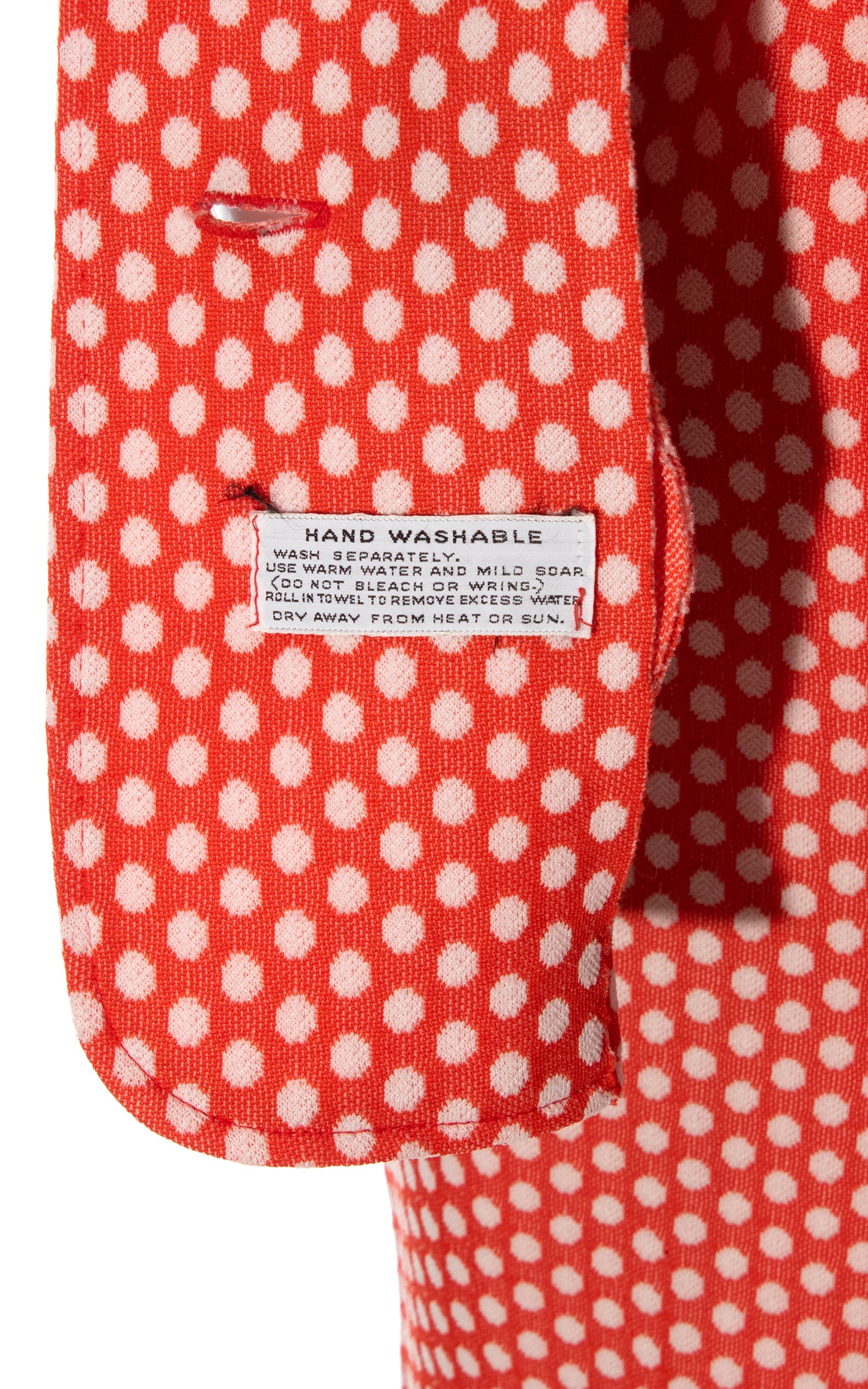Vintage 70s 1970s Red Polka Dot Polyester Jacket Pant Suit Birthday Life Vintage