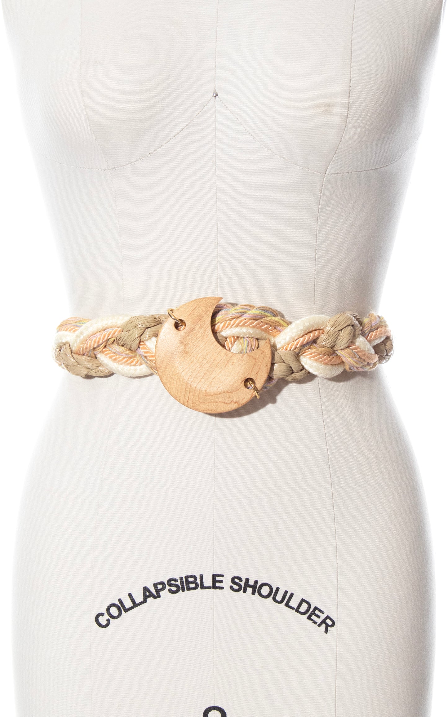 1980s Wooden Moon Braided Belt | medium