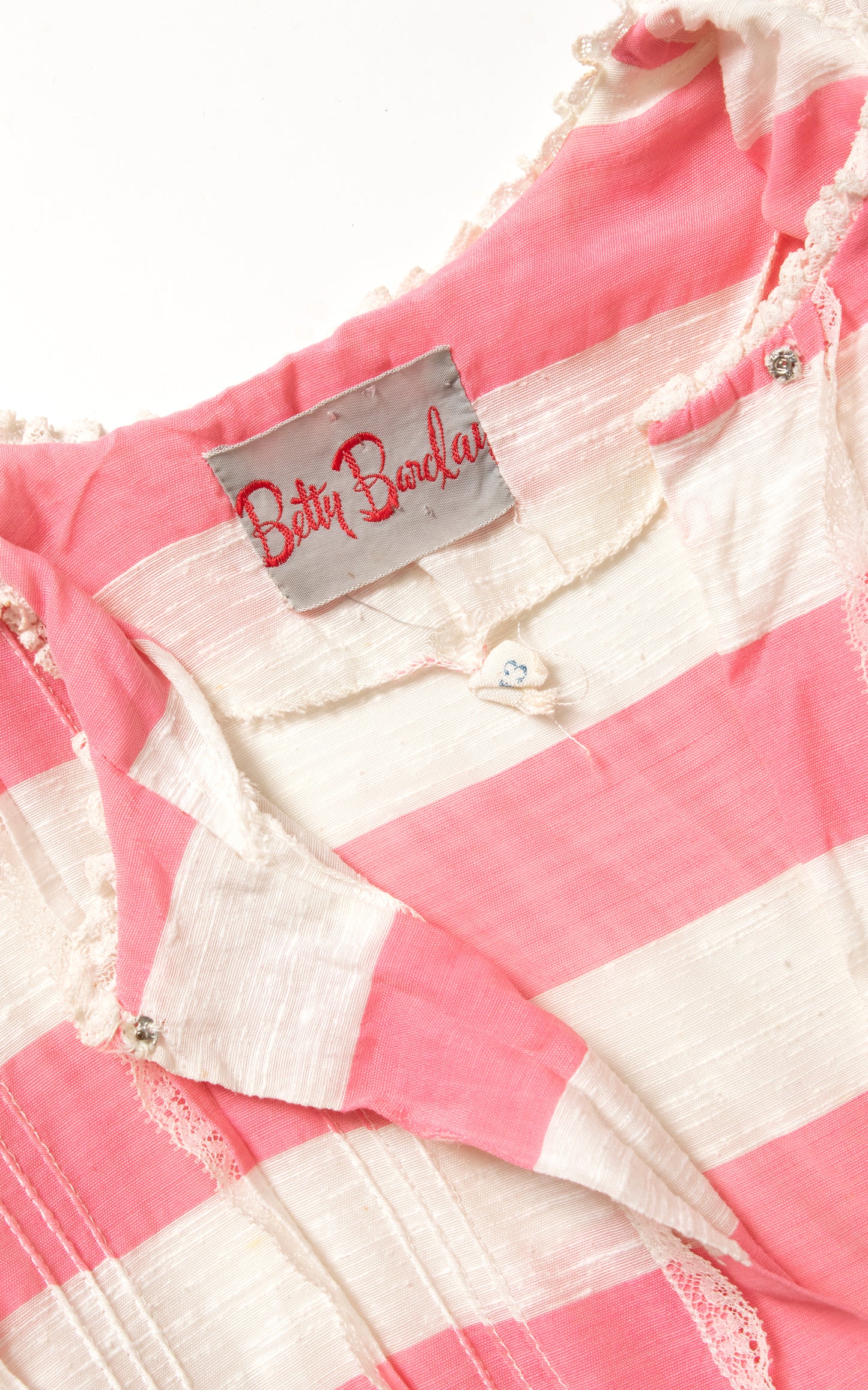 1950s Pink Striped Shirtwaist Sundress | medium